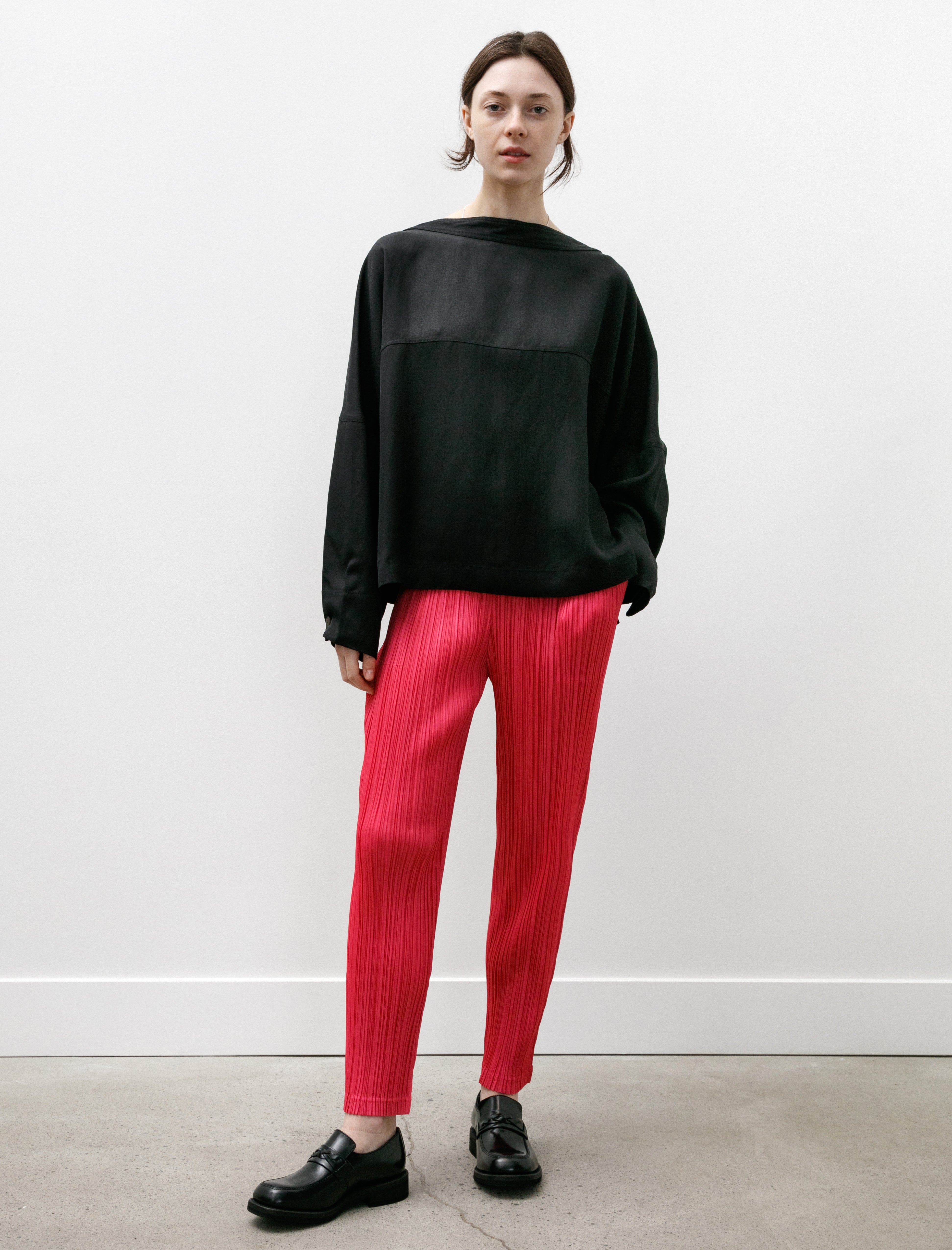 Pleats Please by Issey Miyake Thicker Bottoms Pants Bright Pink