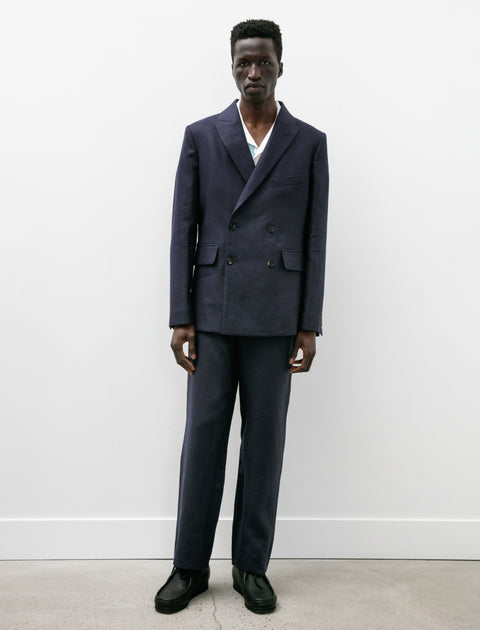 Bode Linen Suiting Trouser Navy