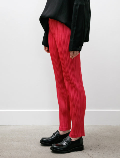 Pleats Please by Issey Miyake Thicker Bottoms Pants Bright Pink