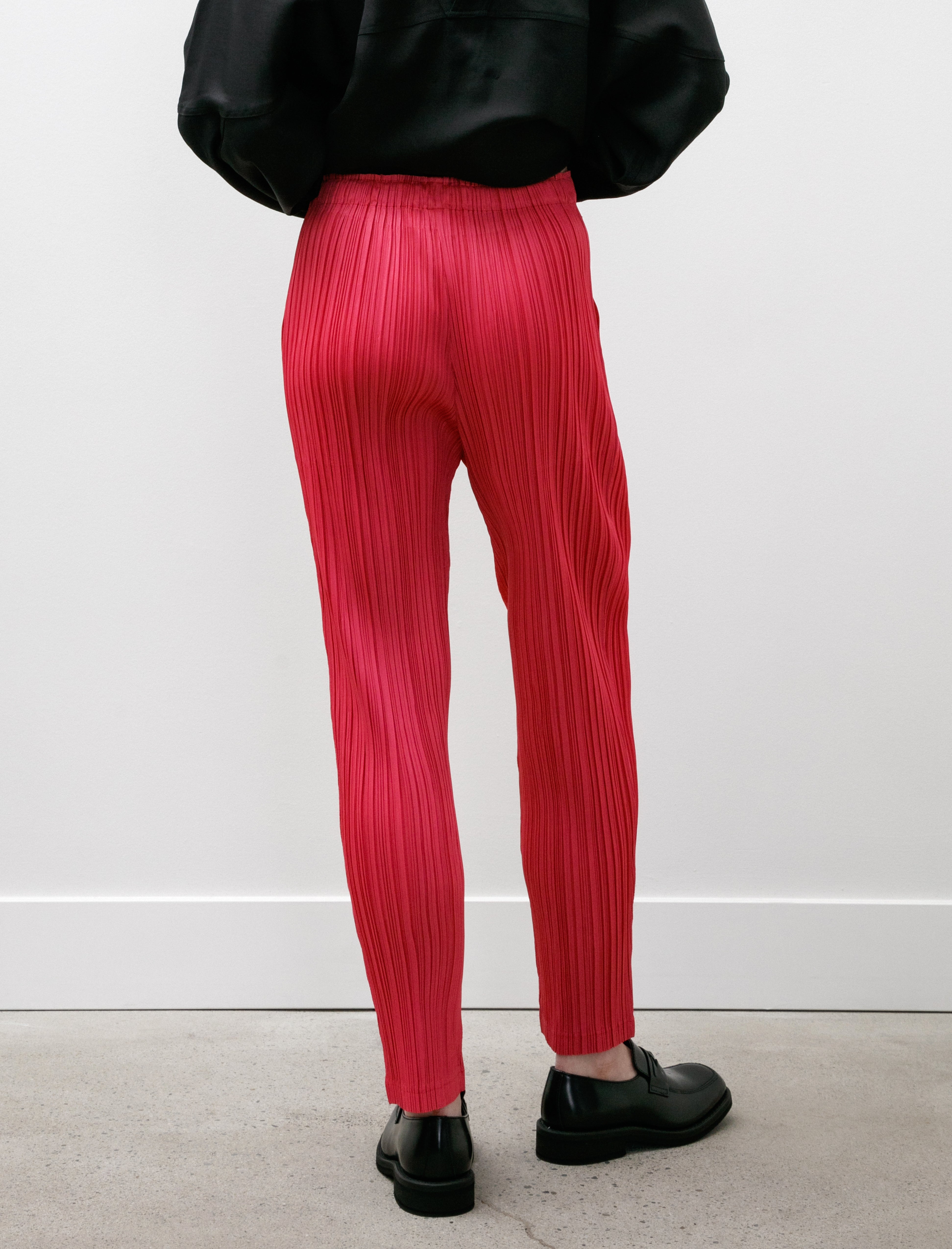 Pleats Please by Issey Miyake Thicker Bottoms Pants Bright Pink