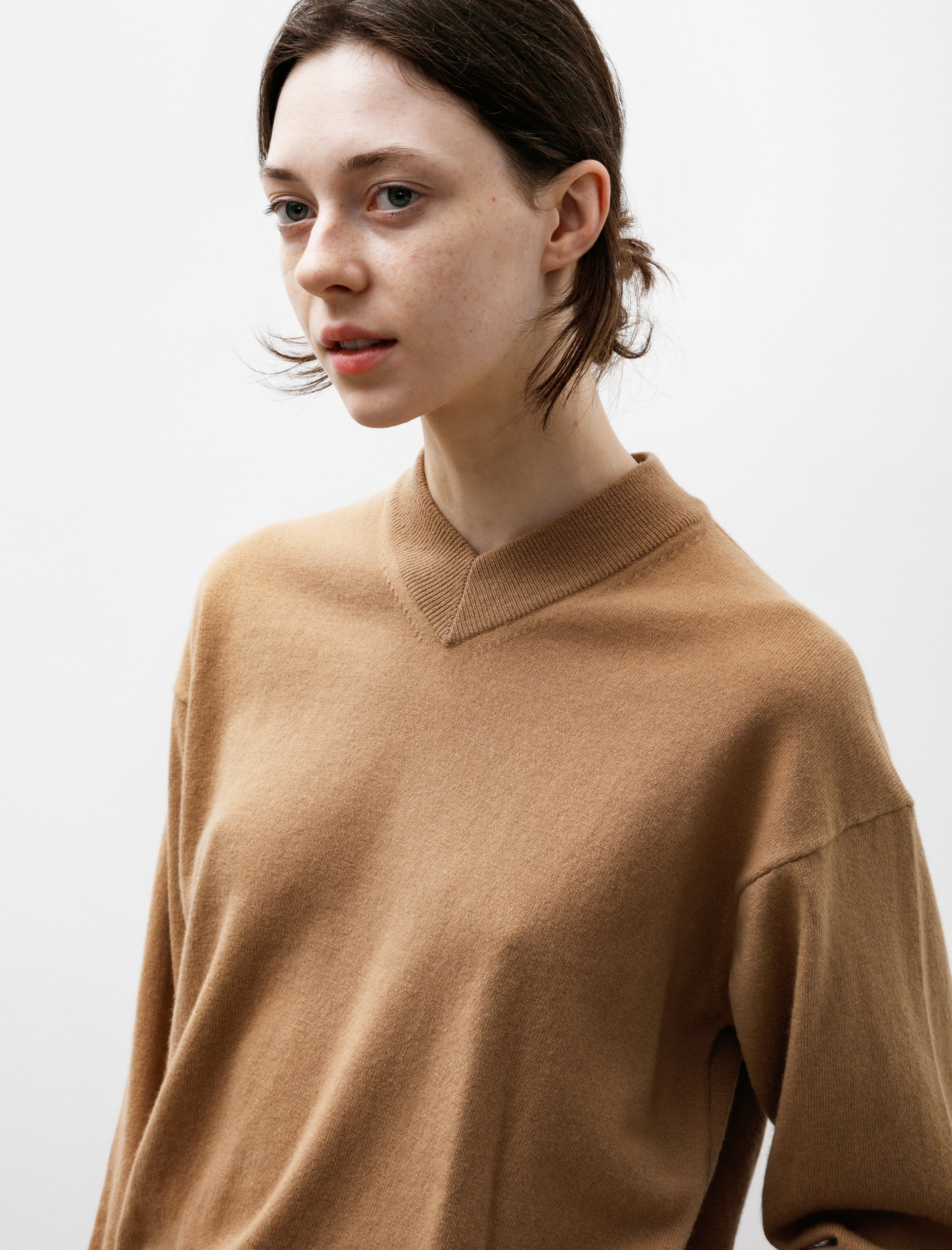 Studio Nicholson Fiore Longsleeved Lambswool Knit Peanut