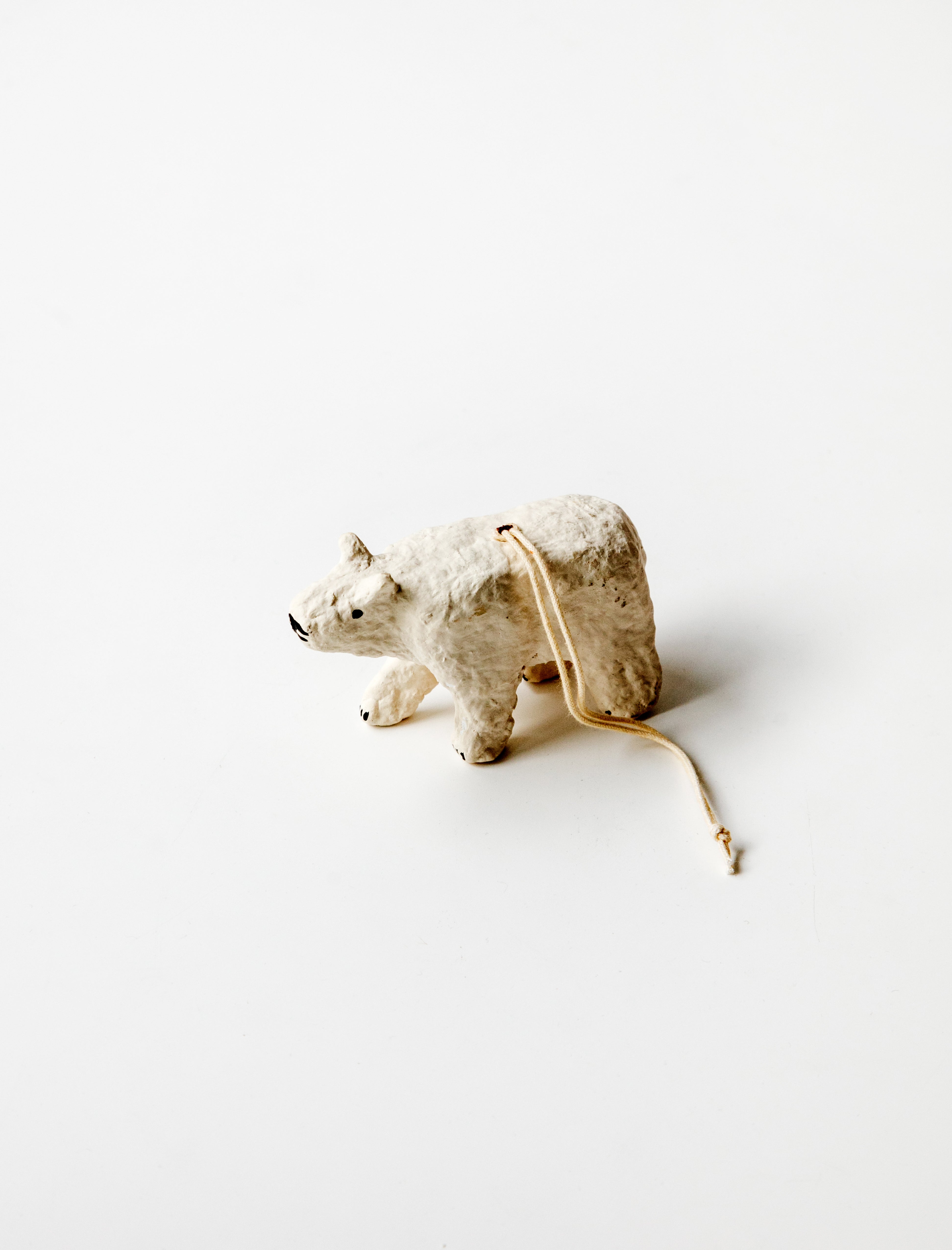 Fog Linen Papier Maché Ornament Polar Bear