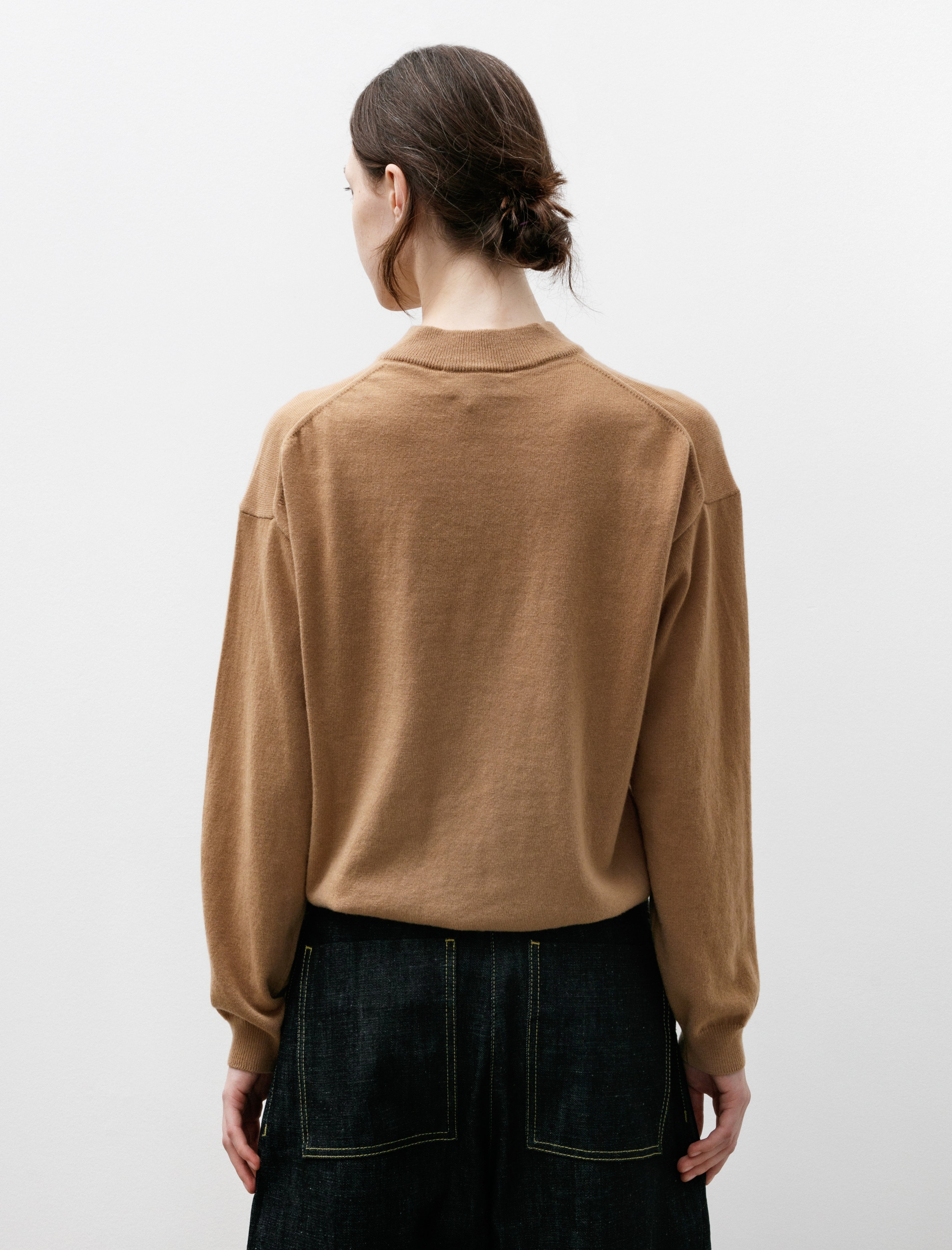 Studio Nicholson Fiore Longsleeved Lambswool Knit Peanut