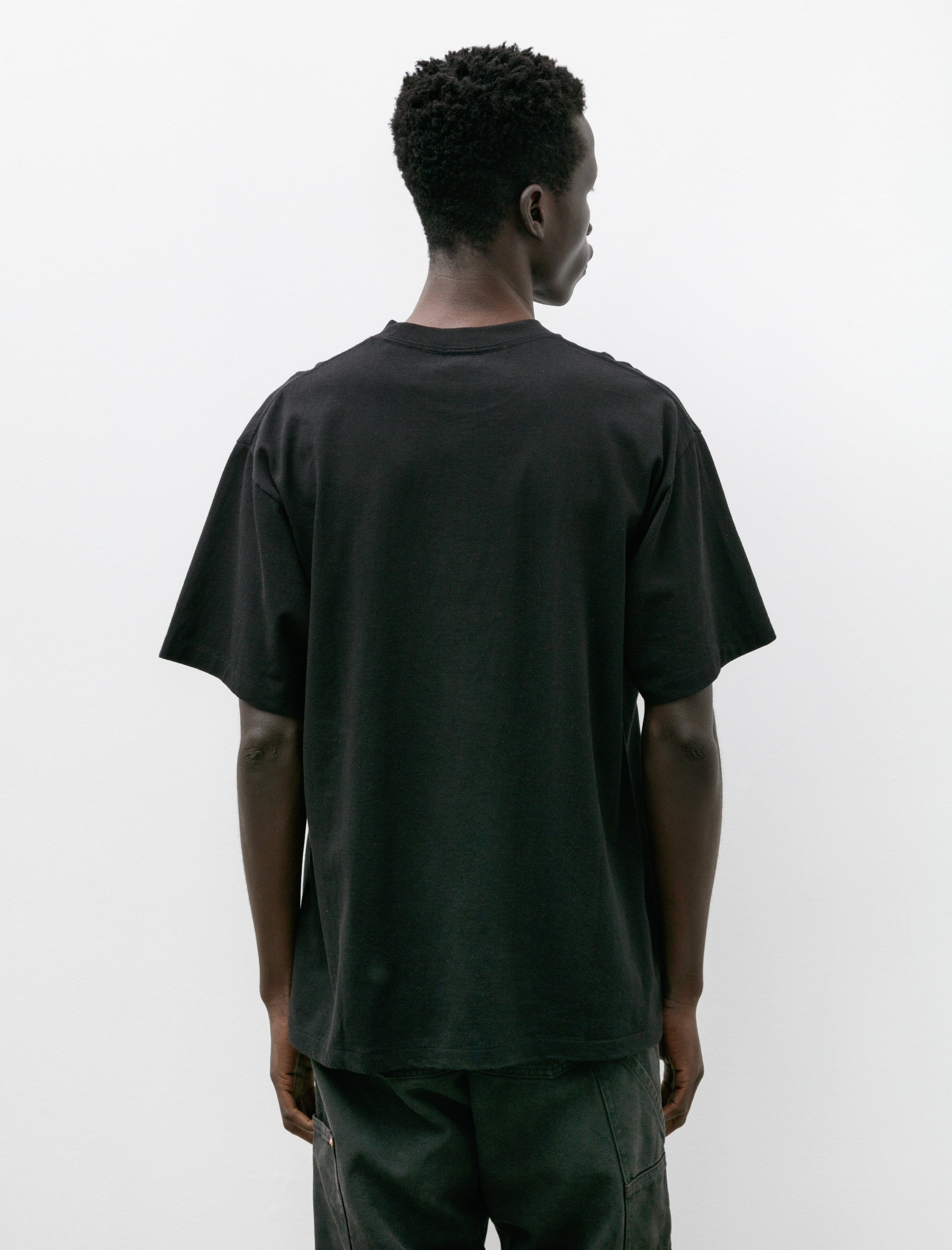 Comoli Cotton Jersey SS T-Shirt Fade Black