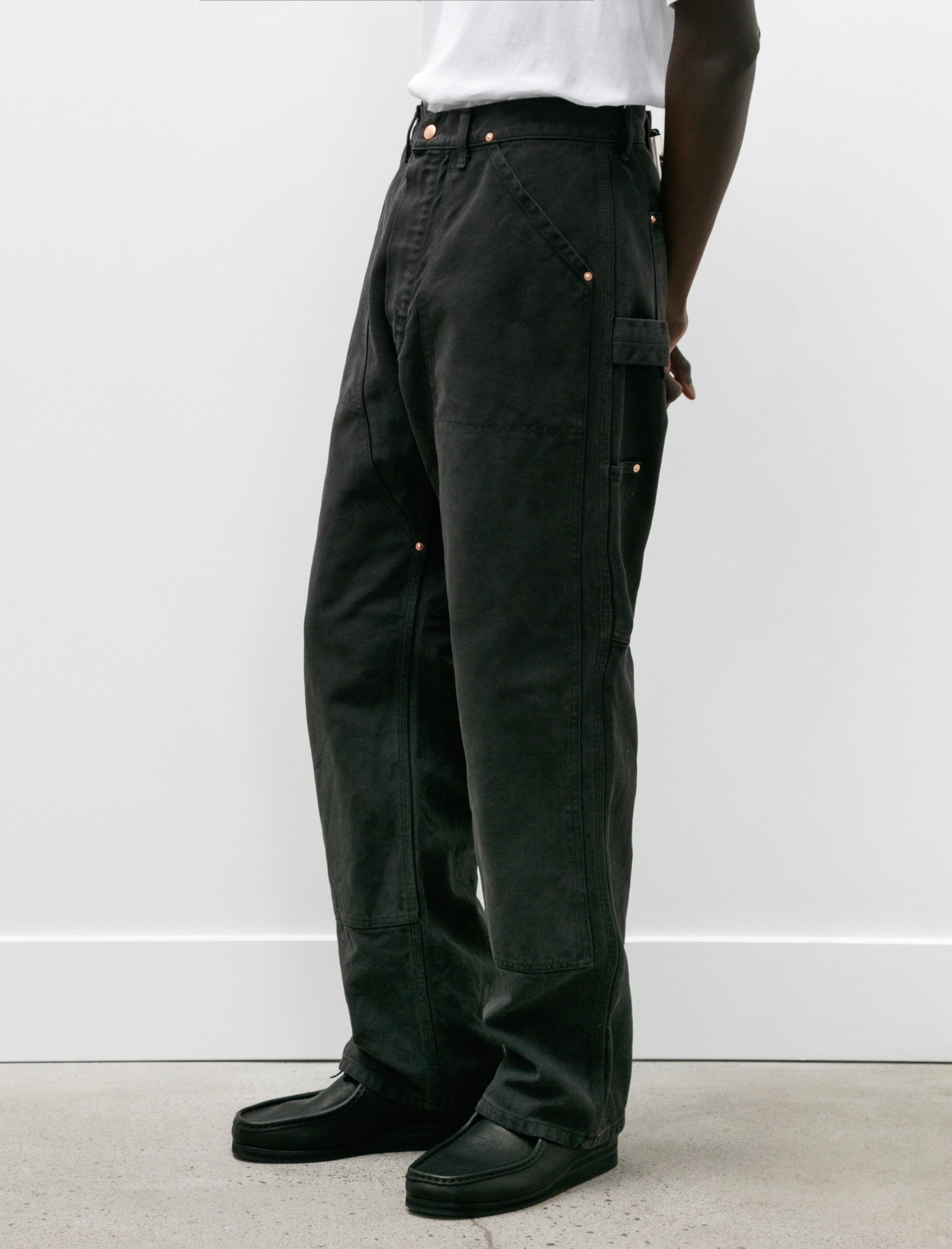 Comoli Cotton Duck Painter Pants Black