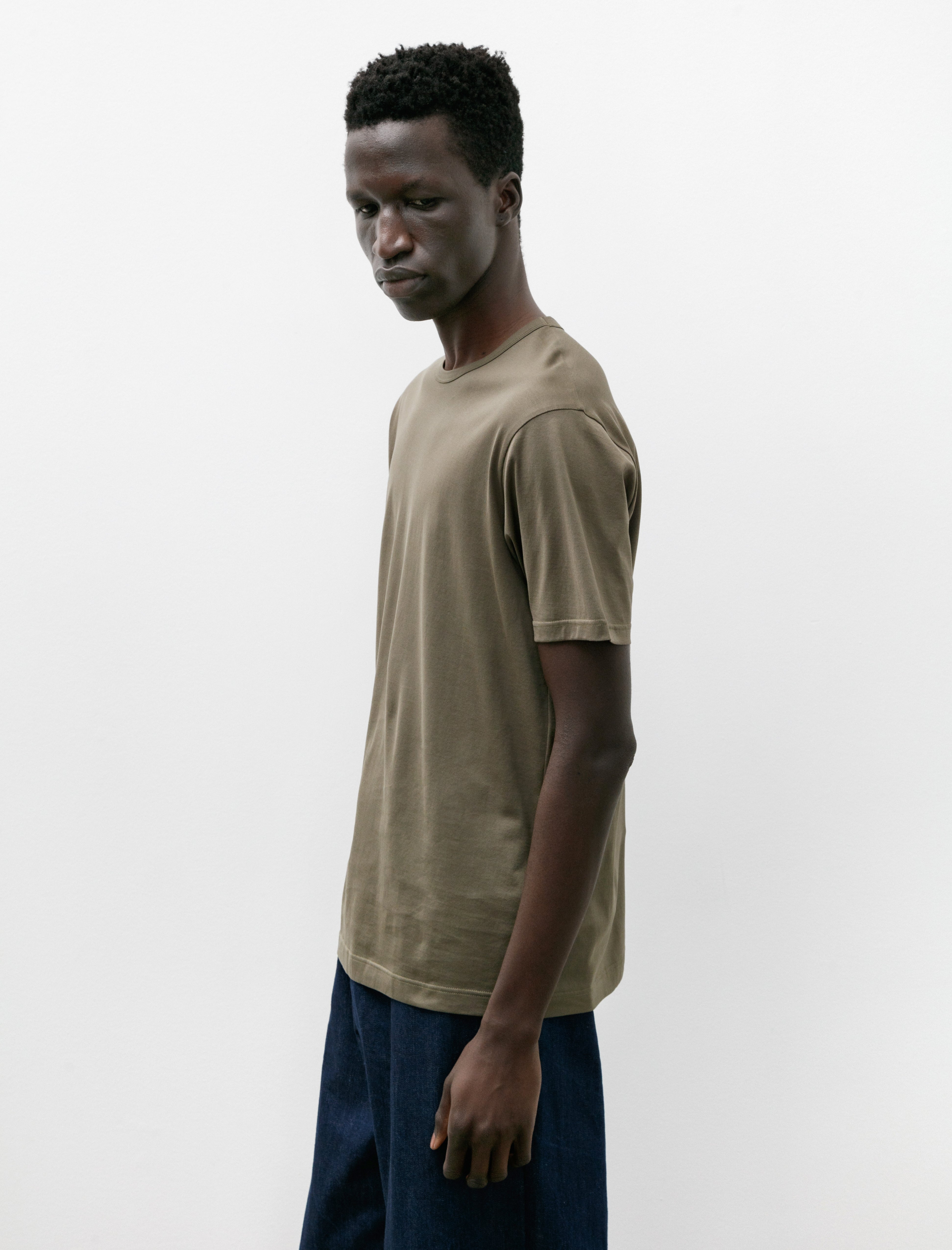 Sunspel SS Crew Neck T-Shirt Khaki