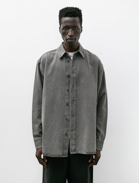 Acne Studios Loose Fit Denim Shirt Anthracite Grey