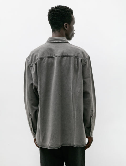 Acne Studios Loose Fit Denim Shirt Anthracite Grey