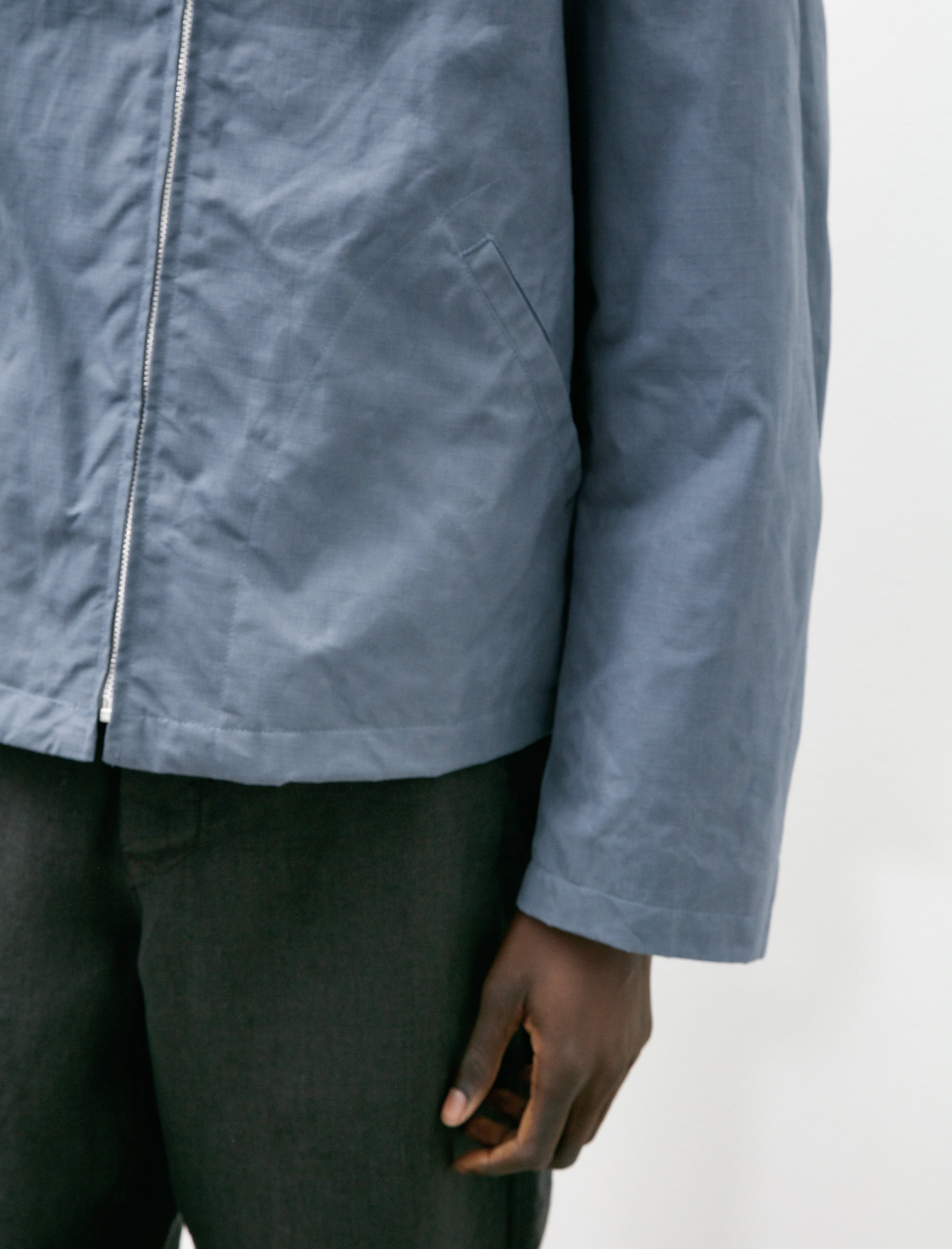 James Coward Site Jacket Dark Chambray Waxed Ripstop