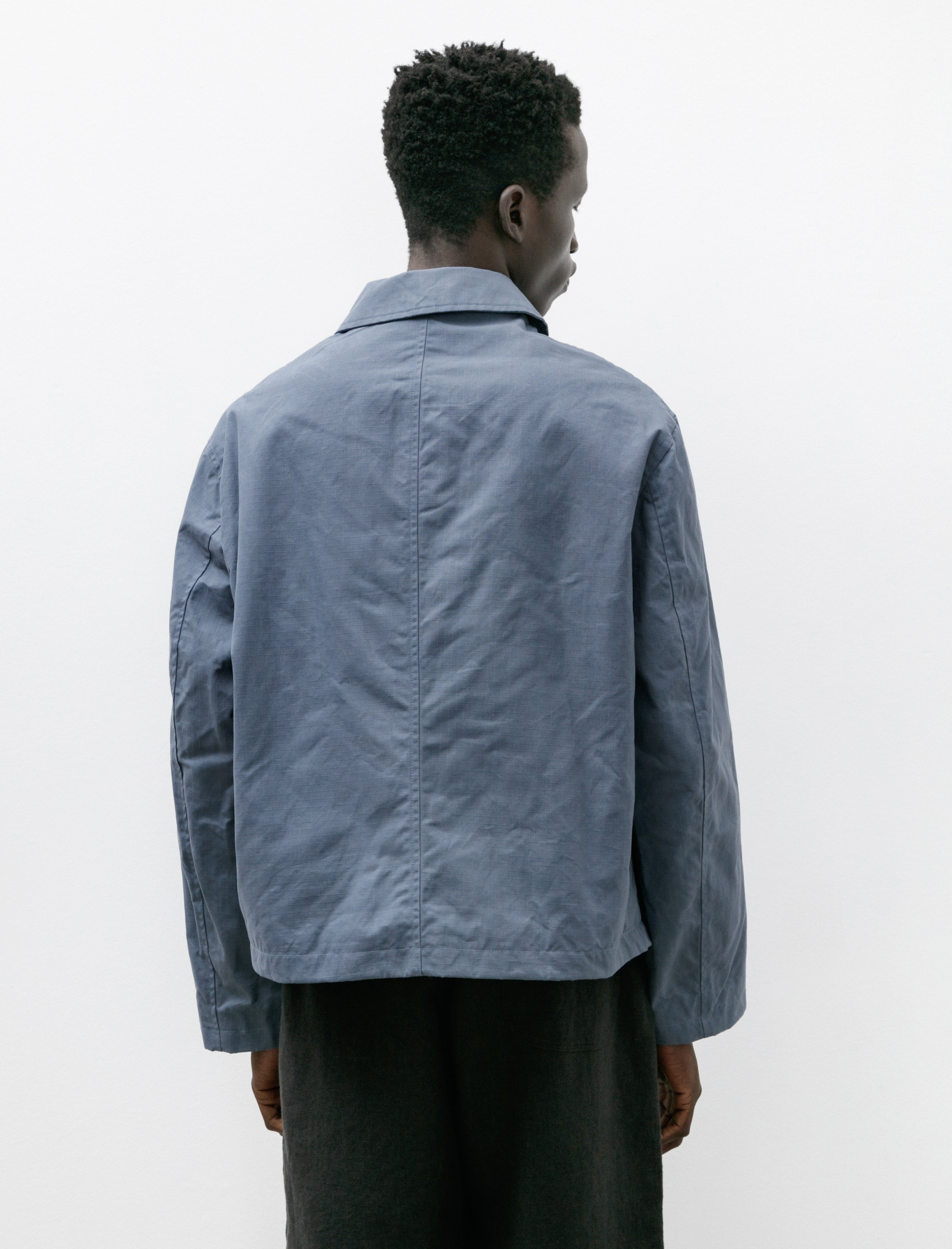 James Coward Site Jacket Dark Chambray Waxed Ripstop