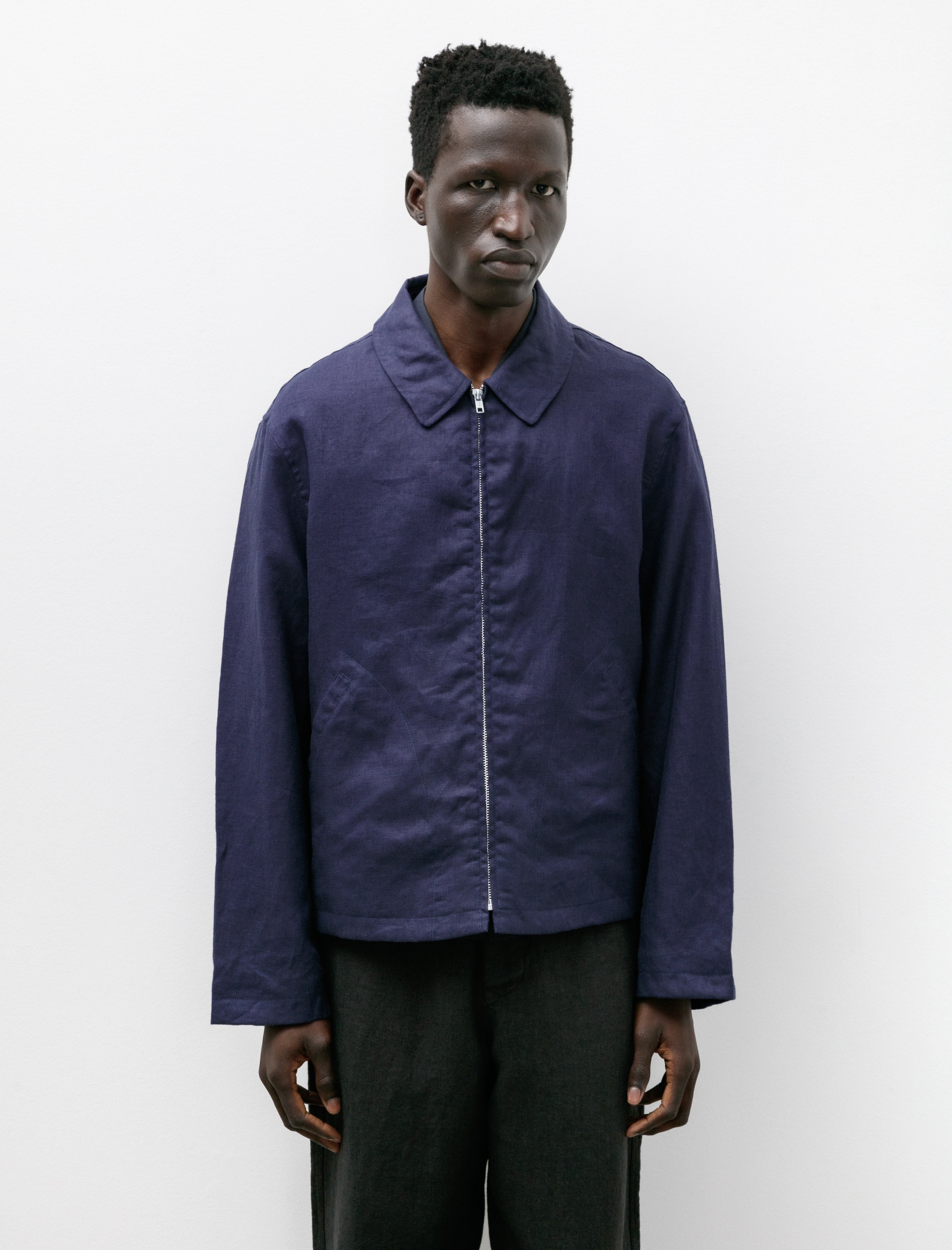 James Coward Site Jacket Midnight Belgian Linen