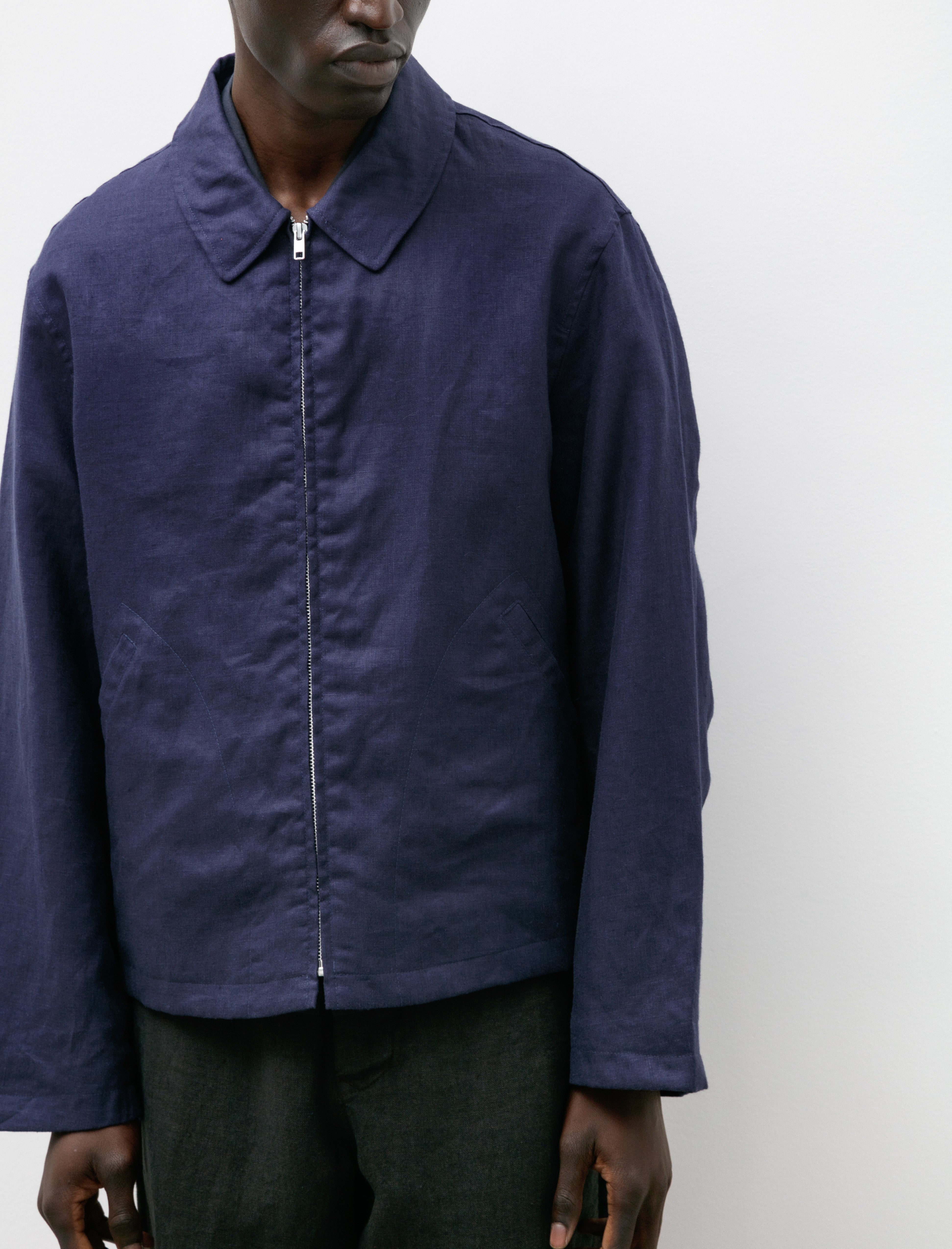 James Coward Site Jacket Midnight Belgian Linen