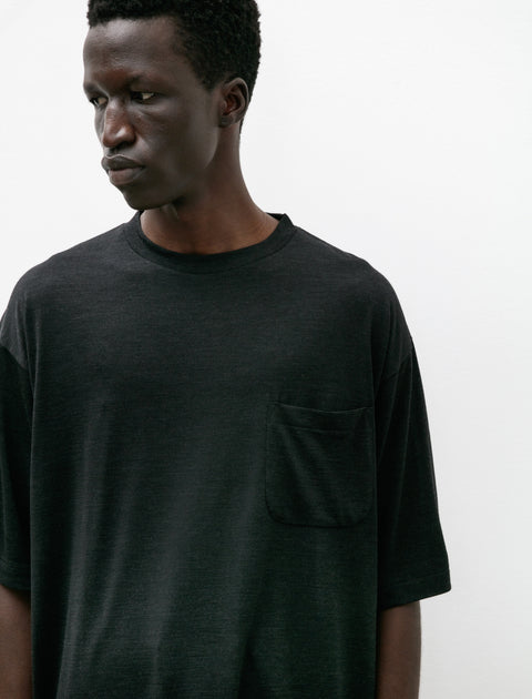 Comoli Summer Wool SS T-Shirt Charcoal