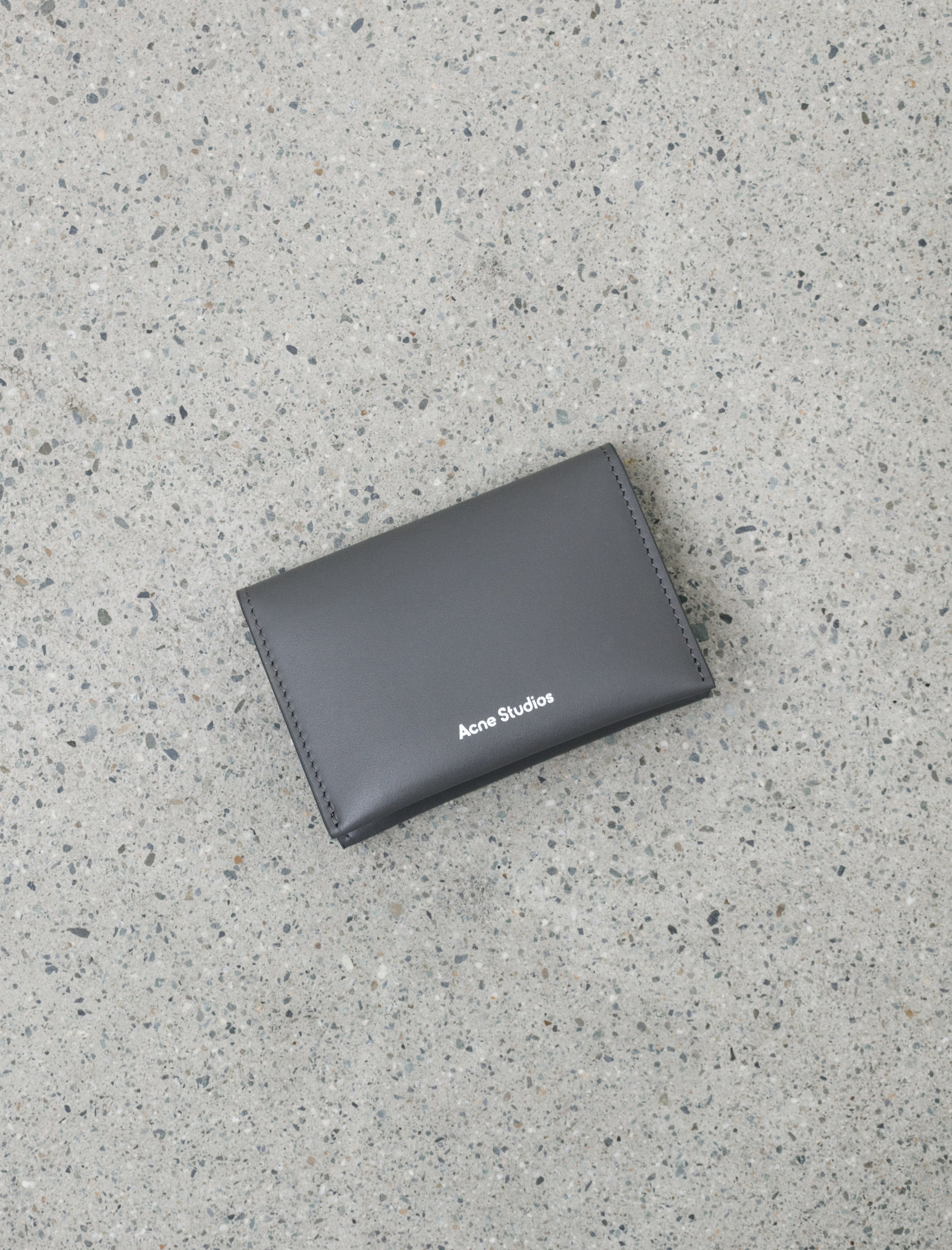 Acne Studios Folded Card Holder Dark Grey