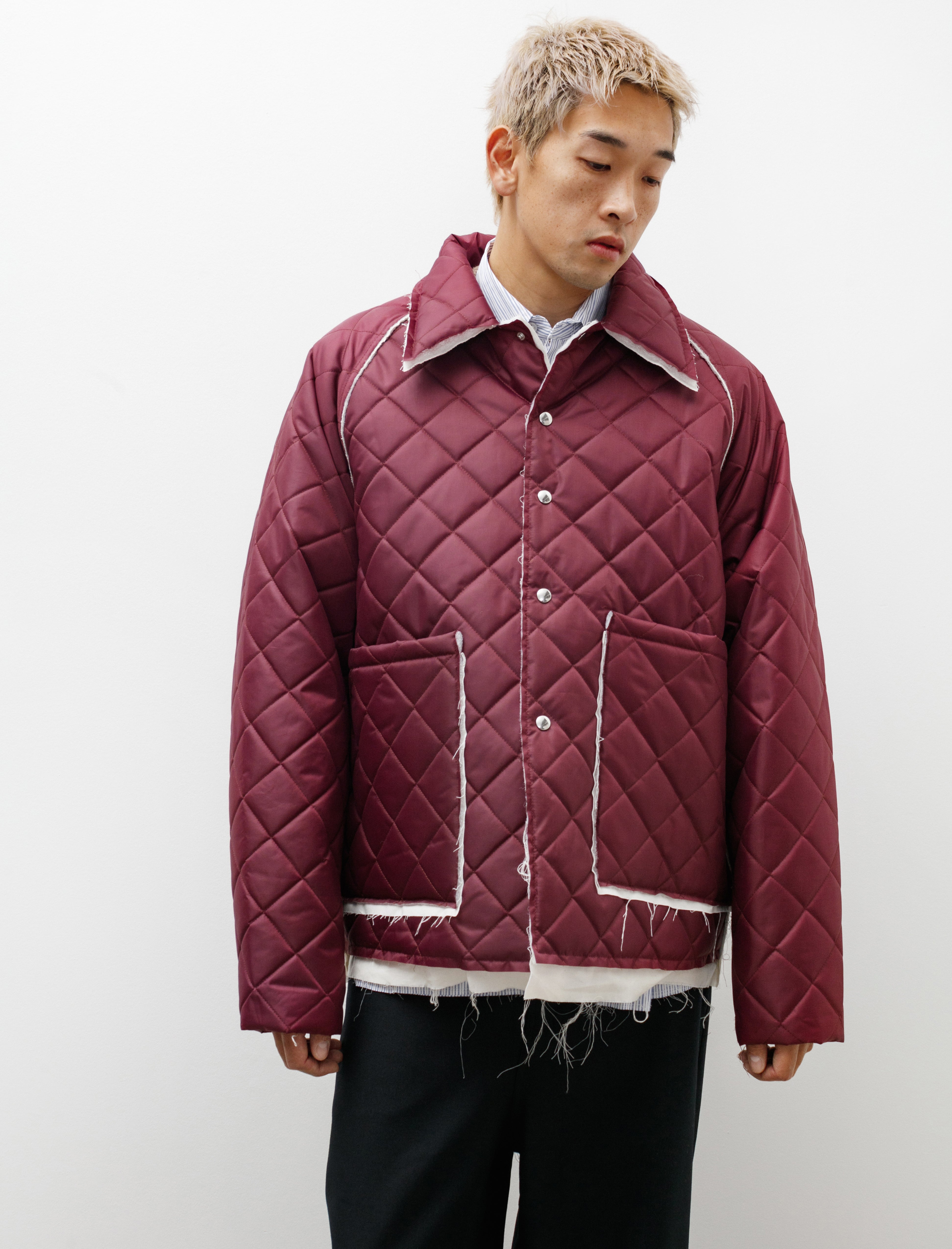 Camiel Fortgens Waterproof Padded Coach Jacket Burgundy