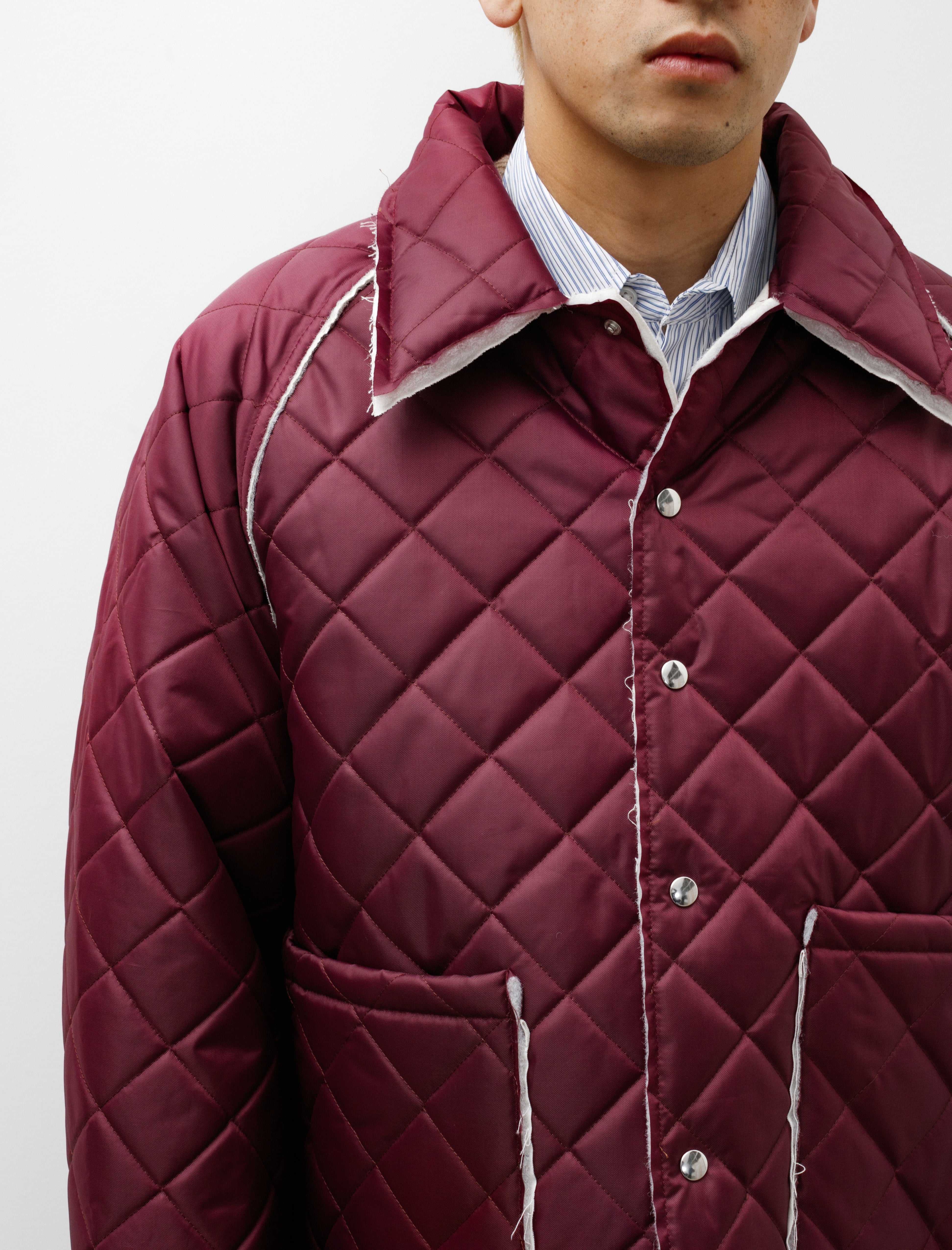 Camiel Fortgens Waterproof Padded Coach Jacket Burgundy