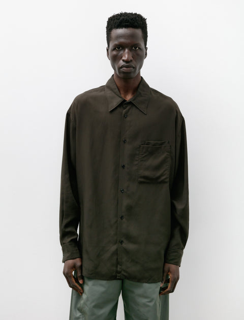 Lemaire Double Pocket LS Shirt Dark Espresso