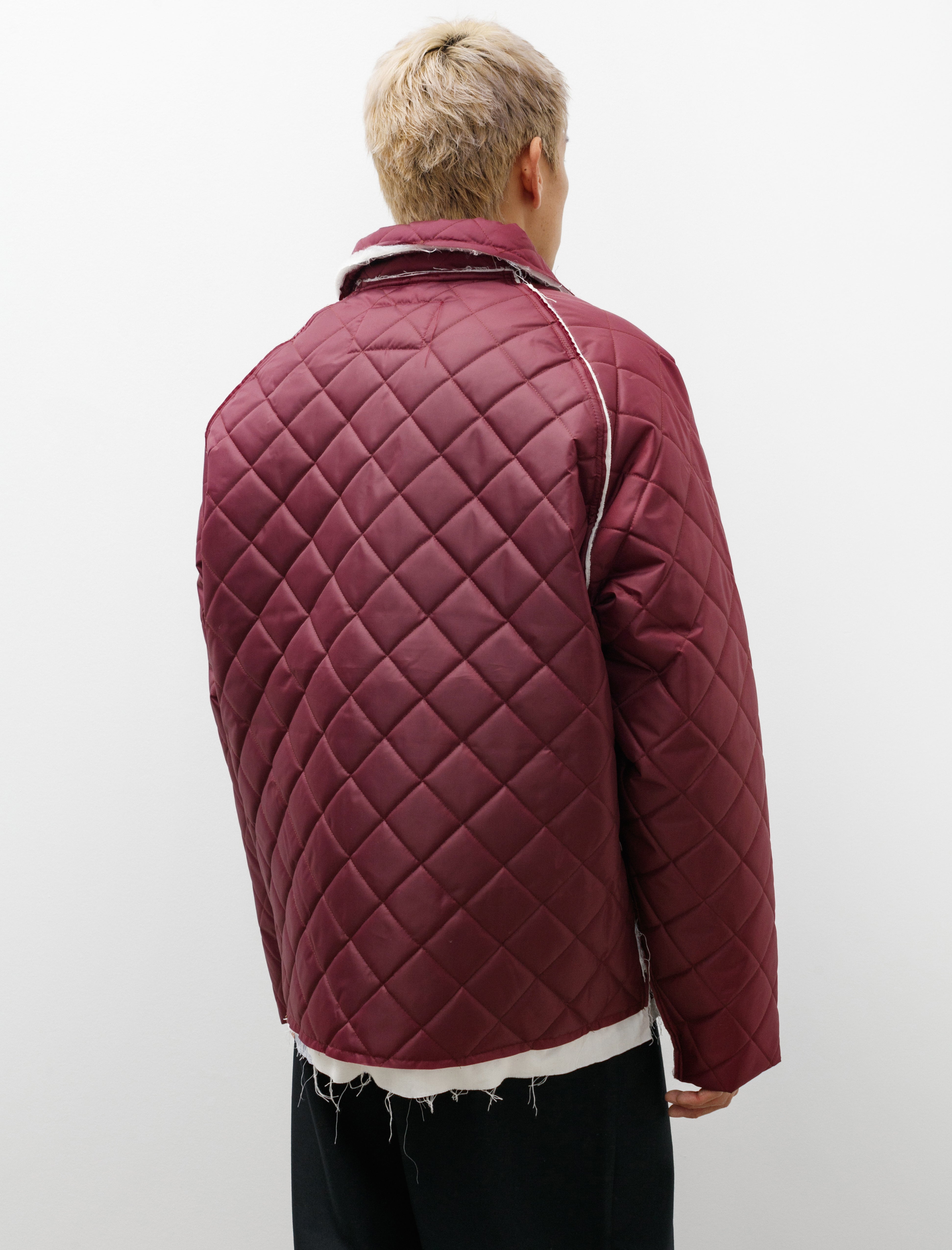 Waterproof Padded Coach Jacket Burgundy