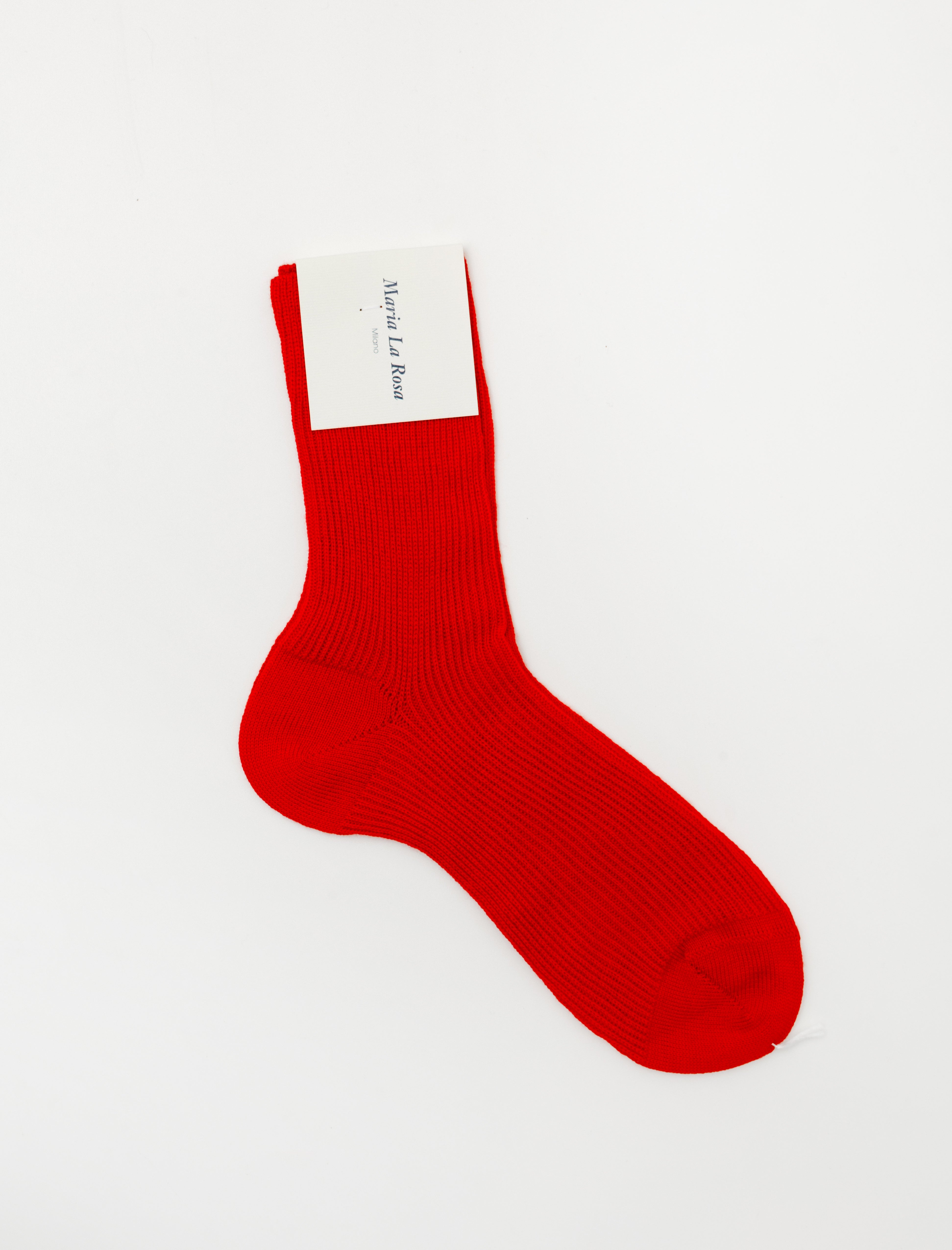 Maria La Rosa Ribbed Wool Ankle Socks