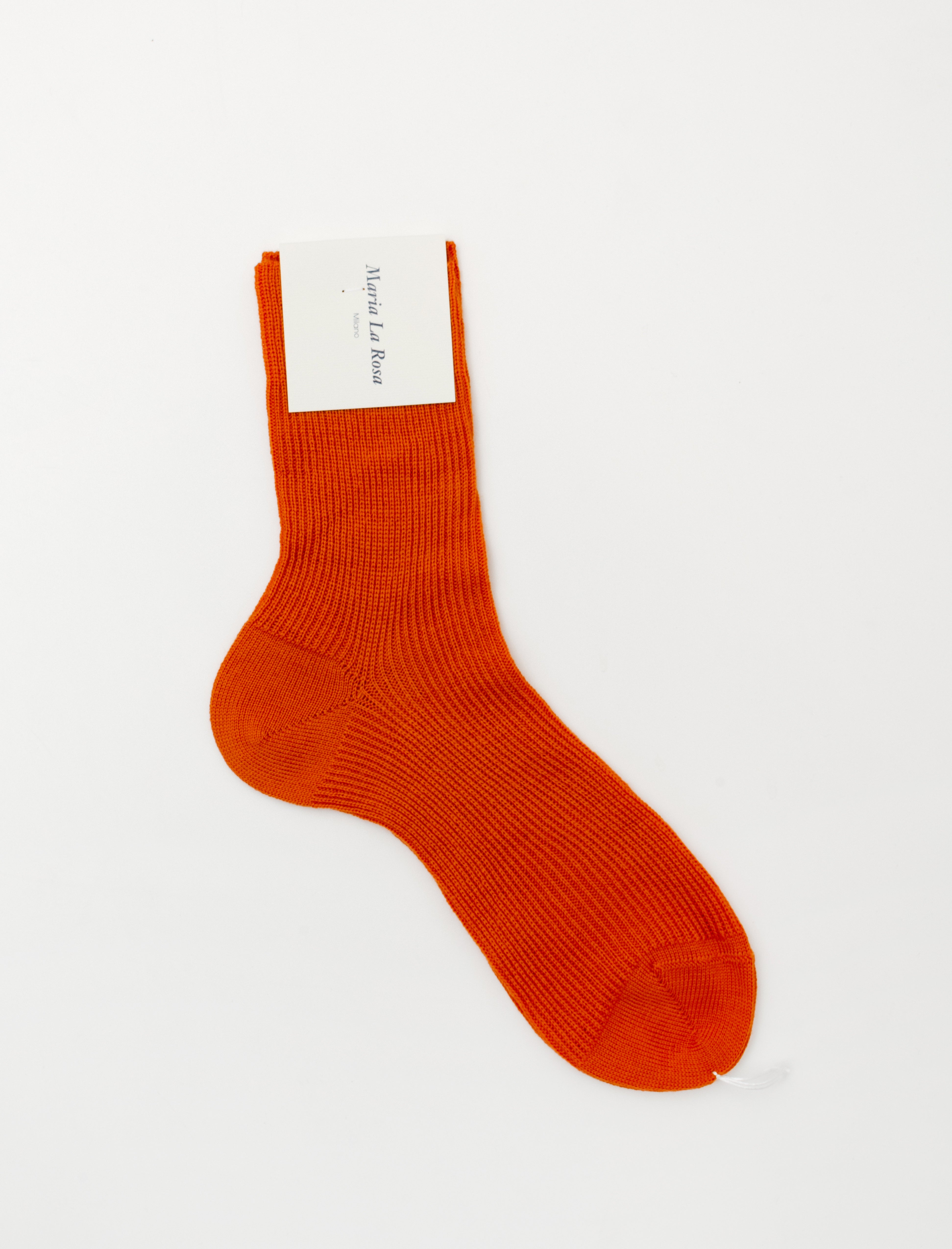 Maria La Rosa Ribbed Wool Ankle Socks