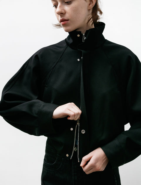 Kanako Sakai Wool Twill Bomber Black