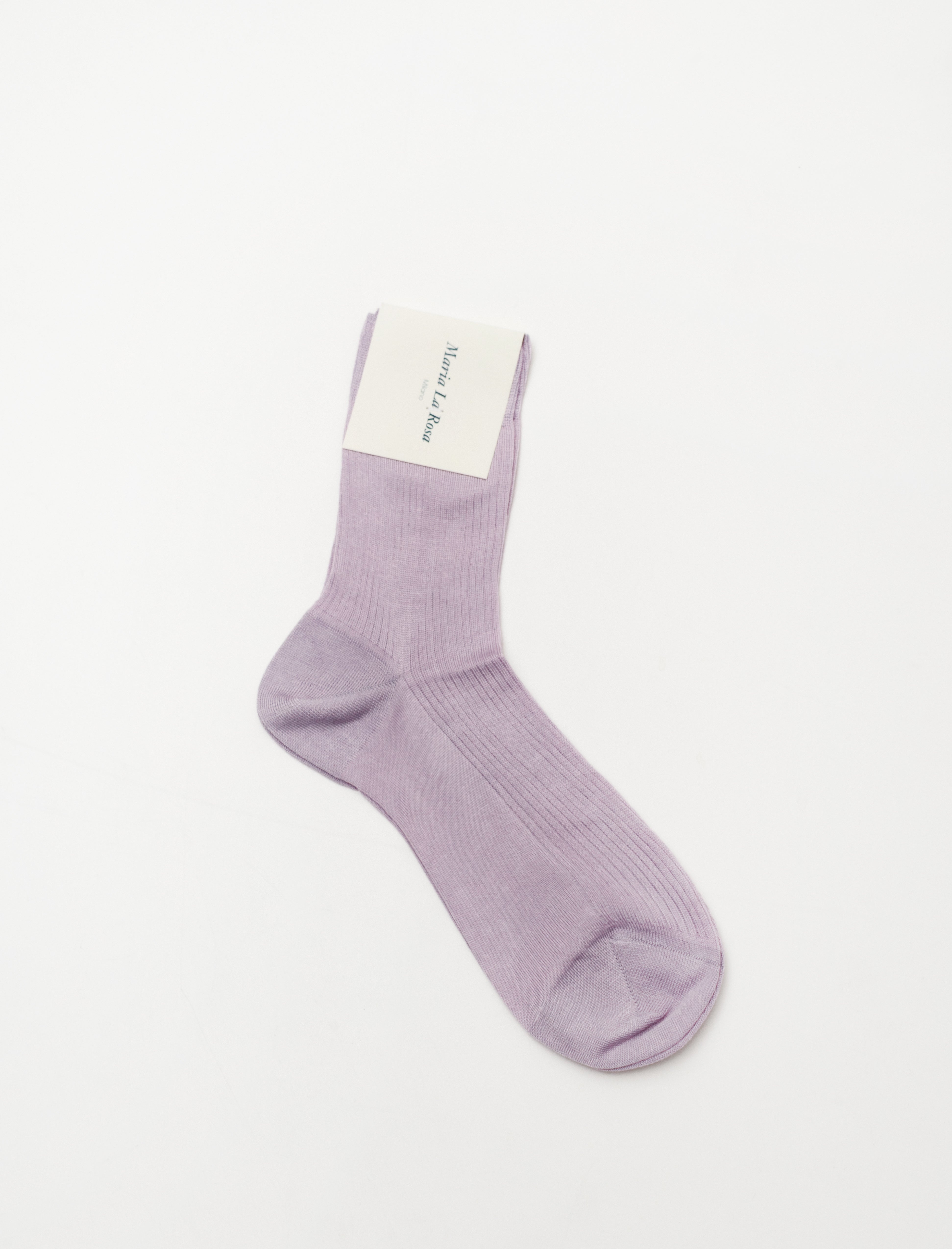 Maria La Rosa One Ribbed Silk Socks AW23