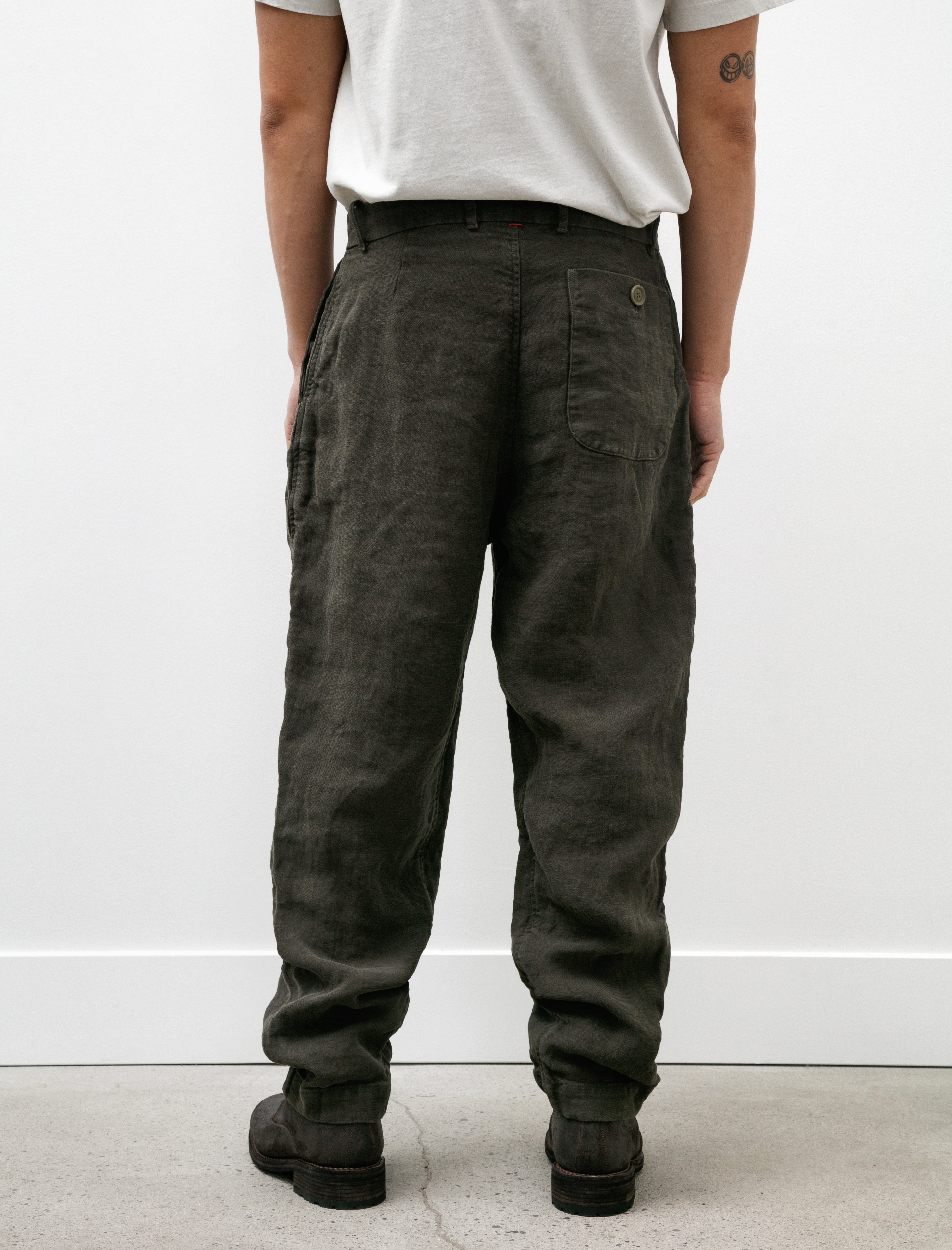 Casey Casey Ah Pant Hard Linen Khaki