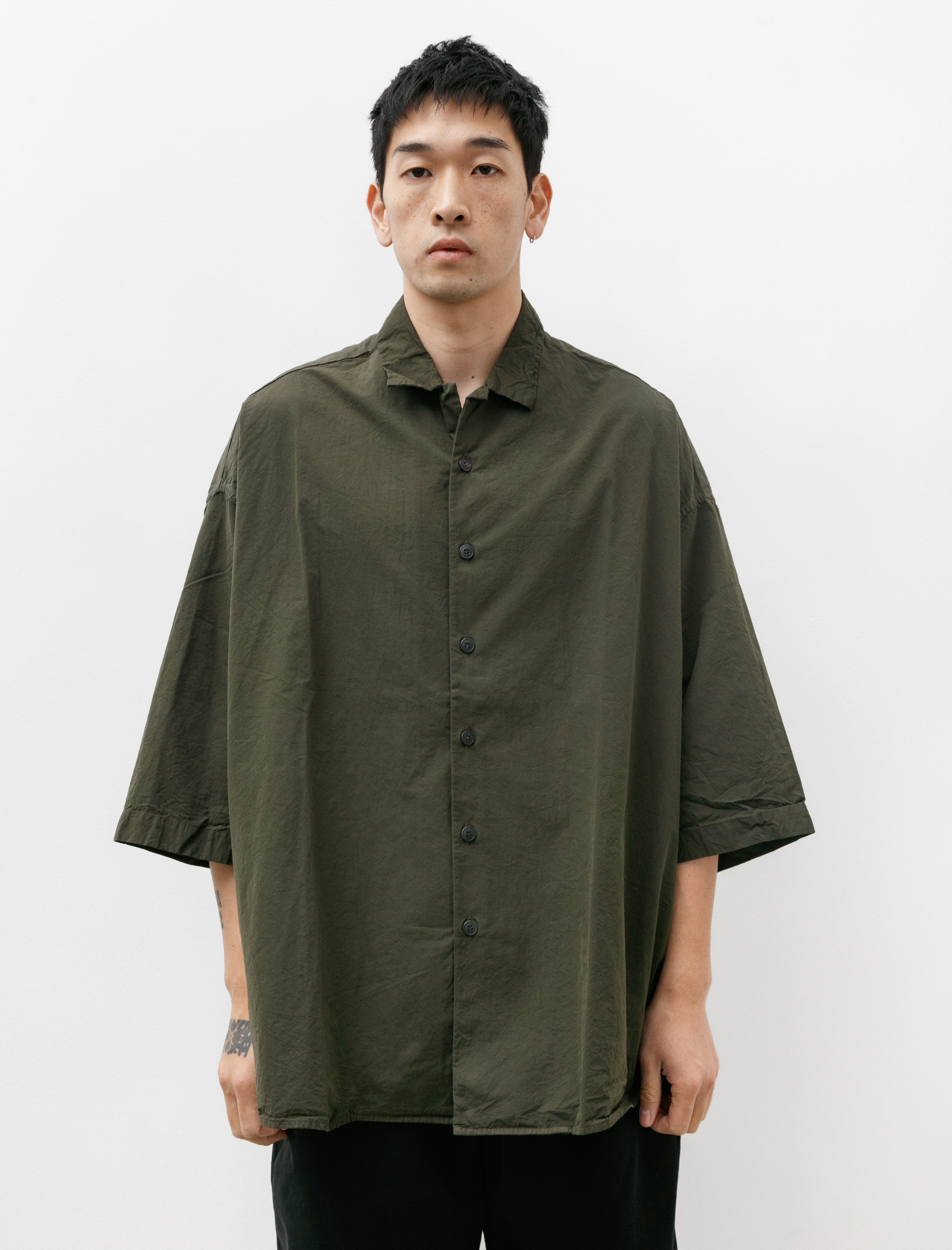 April Shirt Paper Cotton Dark Khaki