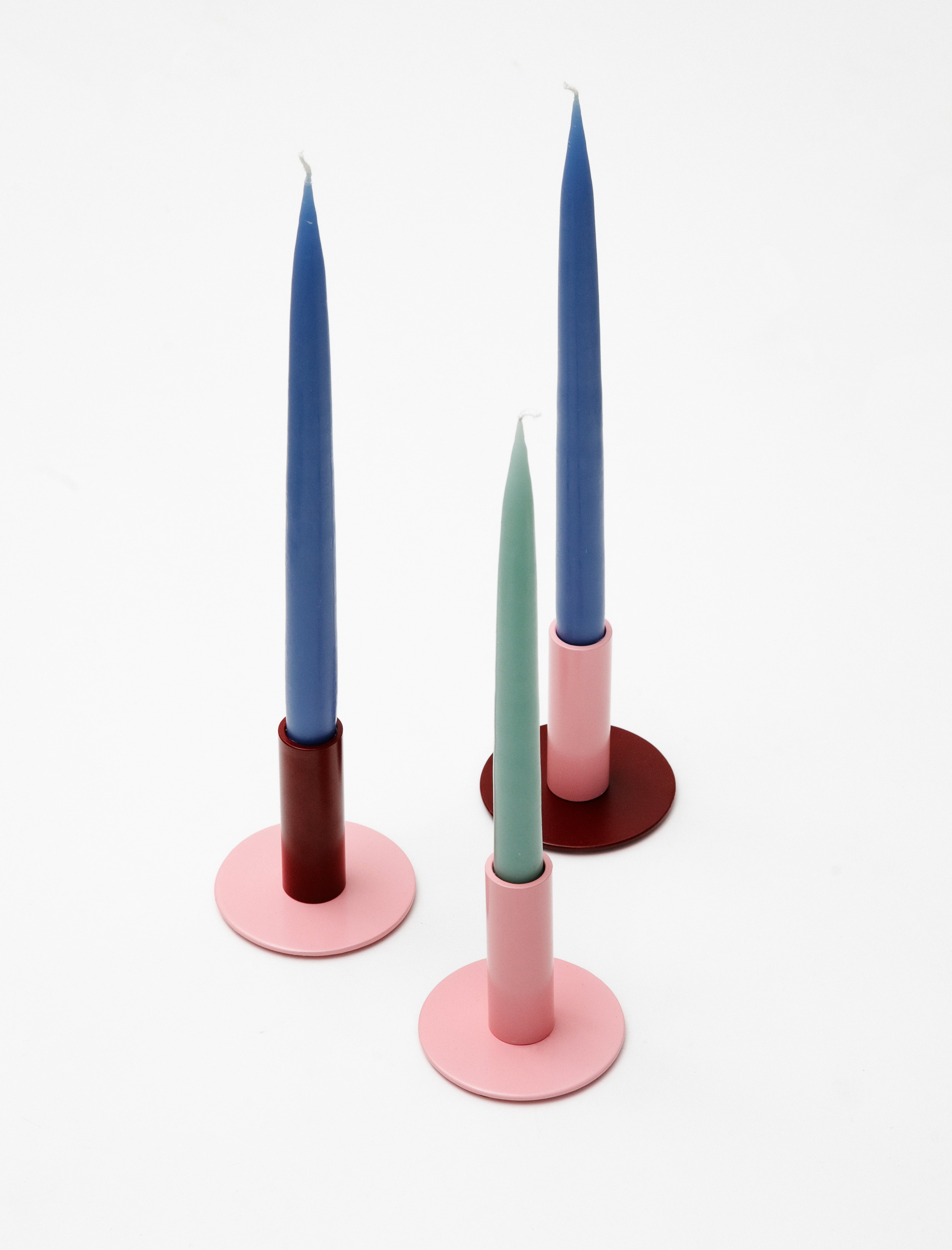 Wood Metal Plastic Tubo Candle Holder