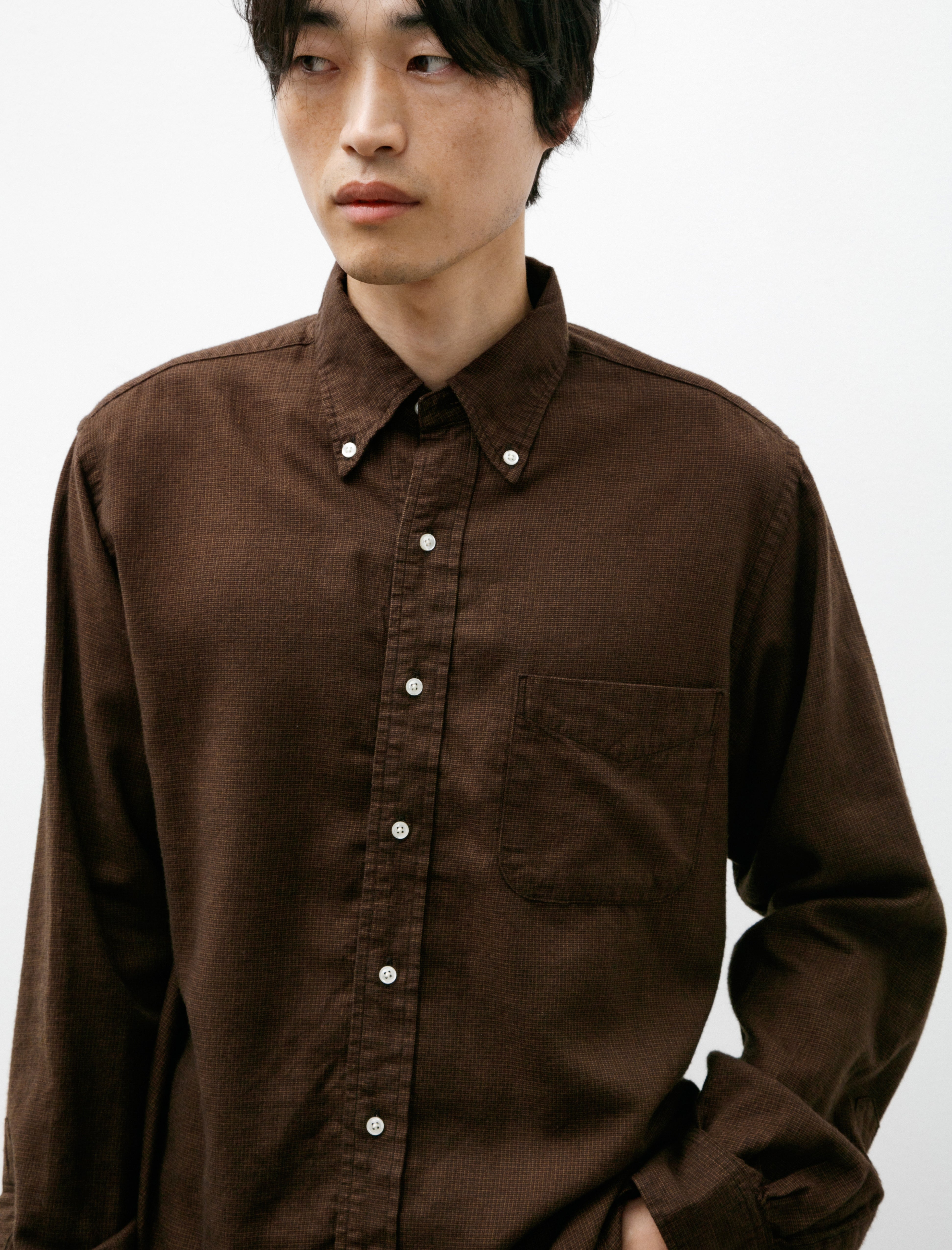 orSlow Standard Button Down Shirt Burgundy