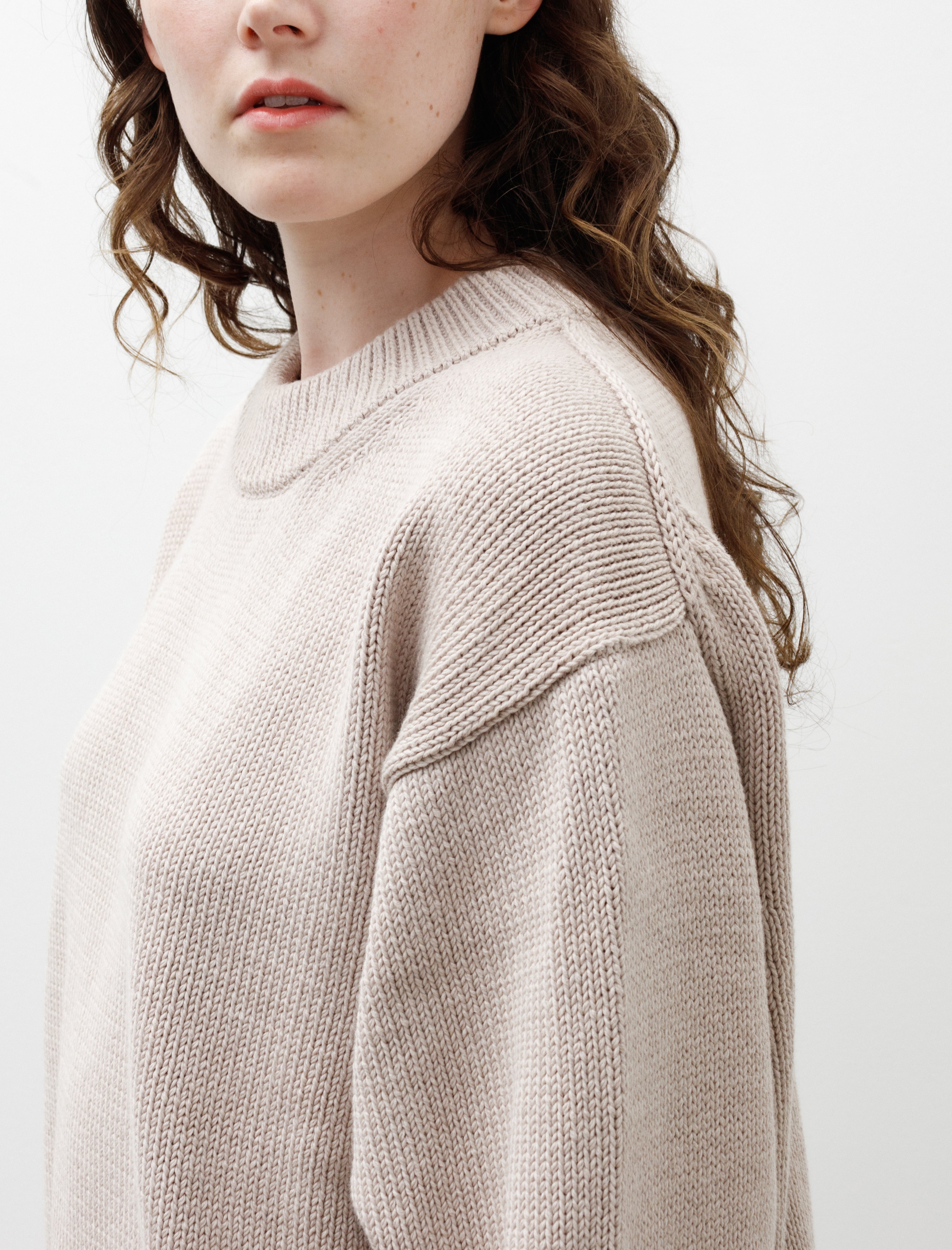 Studio Nicholson Senjo Cotton Knit Oatmeal