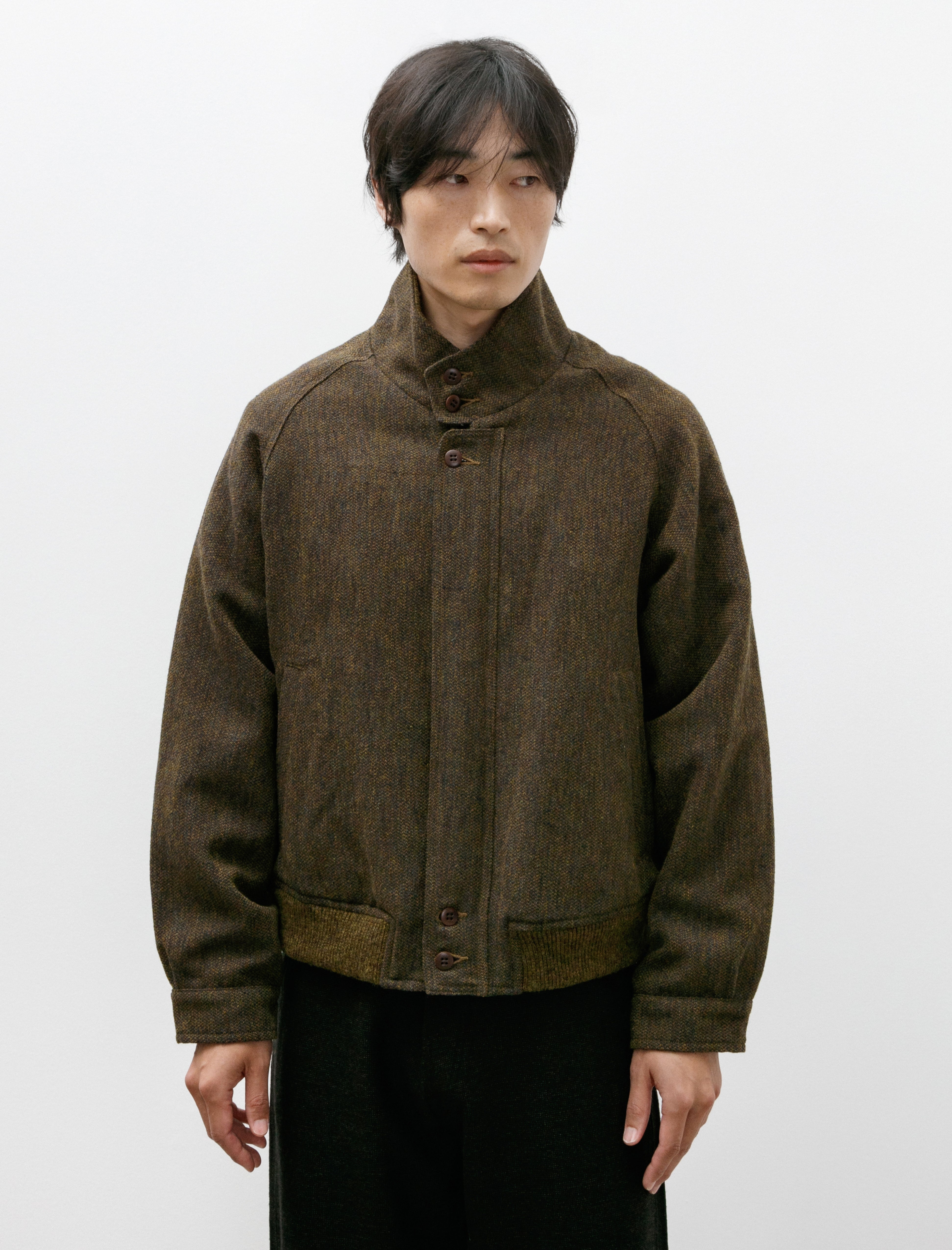 Taiga Takahashi Lot 317 Stand Up Collar Jacket Brown