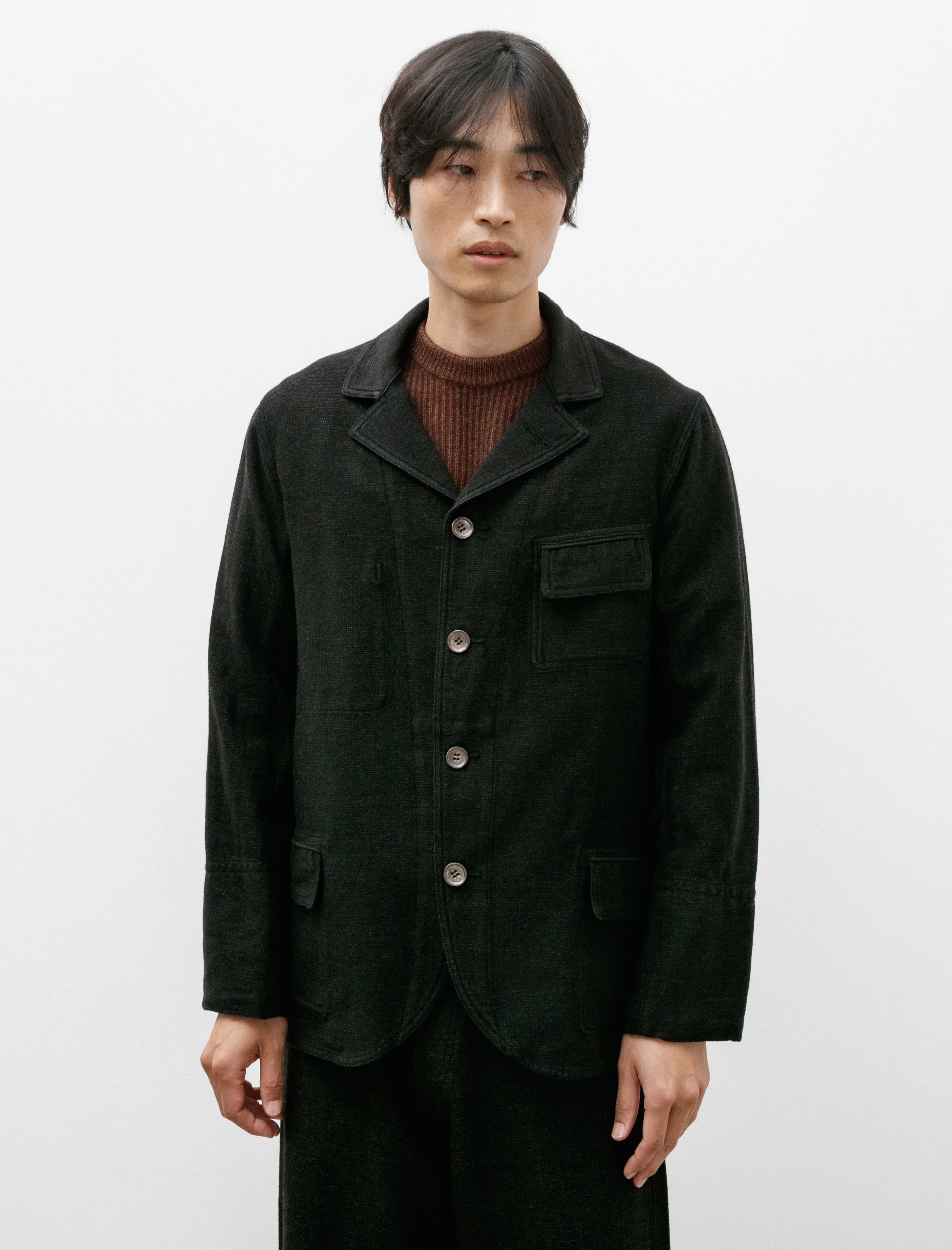 Taiga Takahashi Lot 316 Sack Coat Black Wool