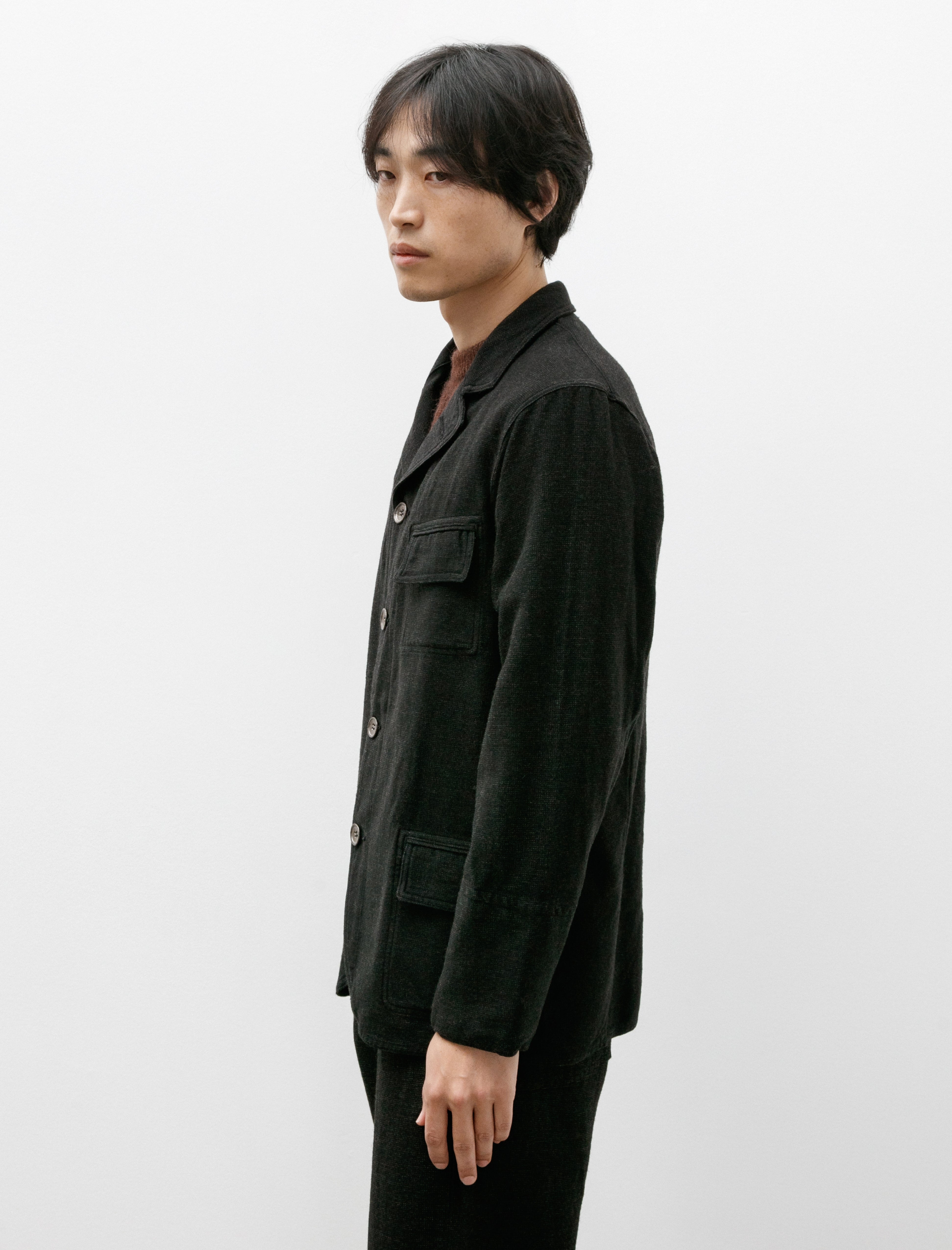 Taiga Takahashi Lot 316 Sack Coat Black Wool