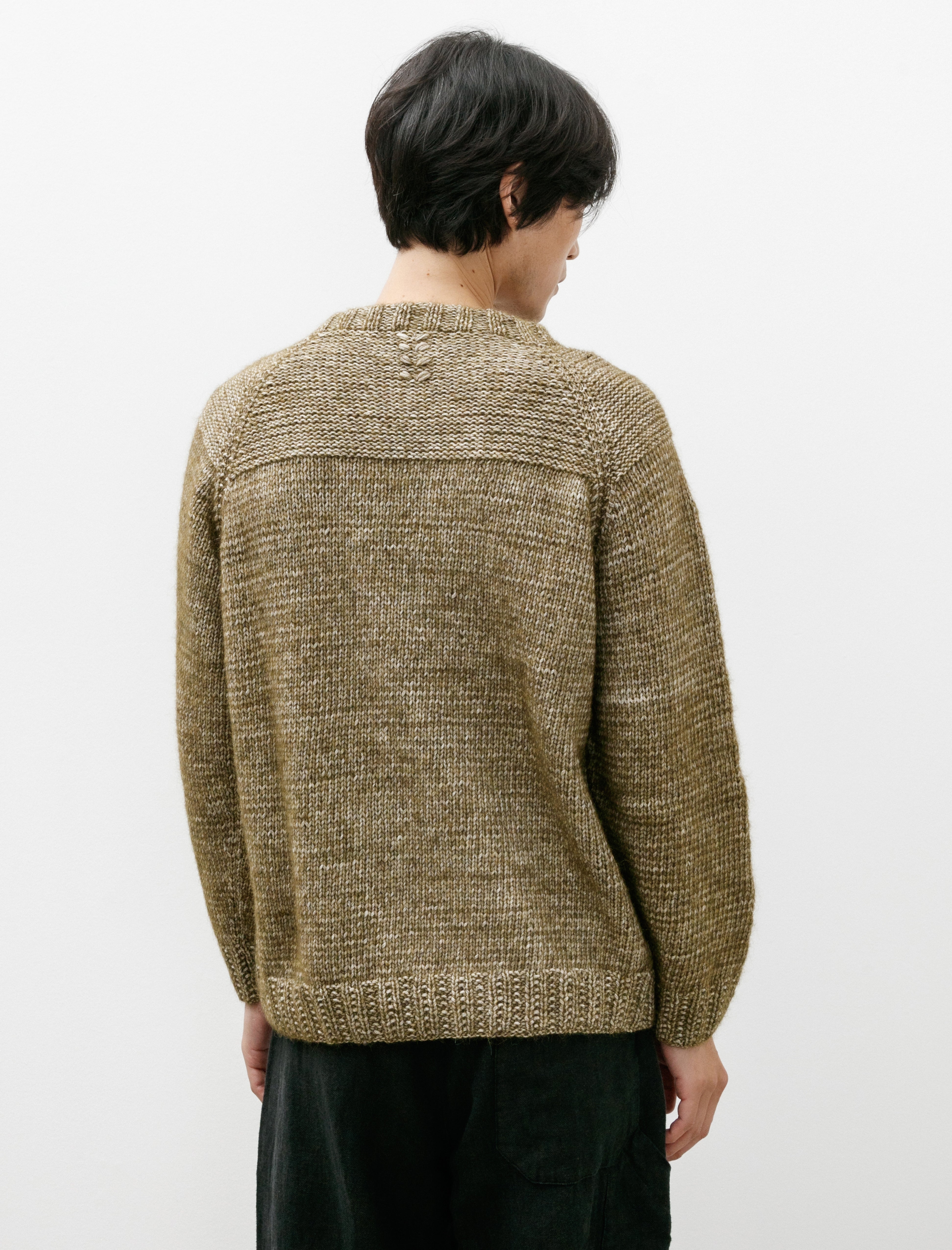 Casey Casey Mix Stitch Jumper Khaki