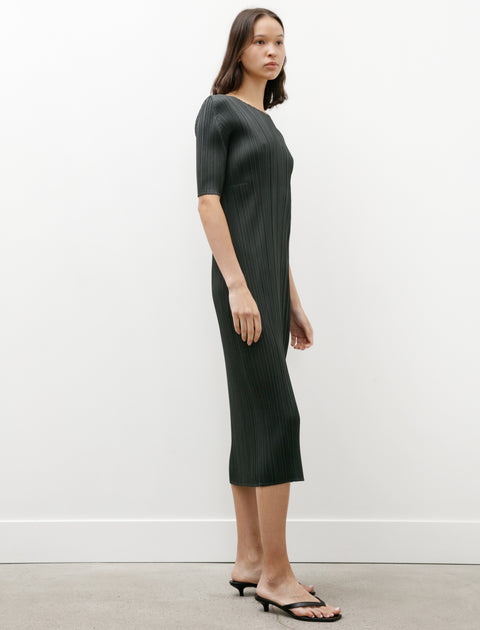 Pleats Please by Issey Miyake Monthly Colors Simple Dress Charcoal