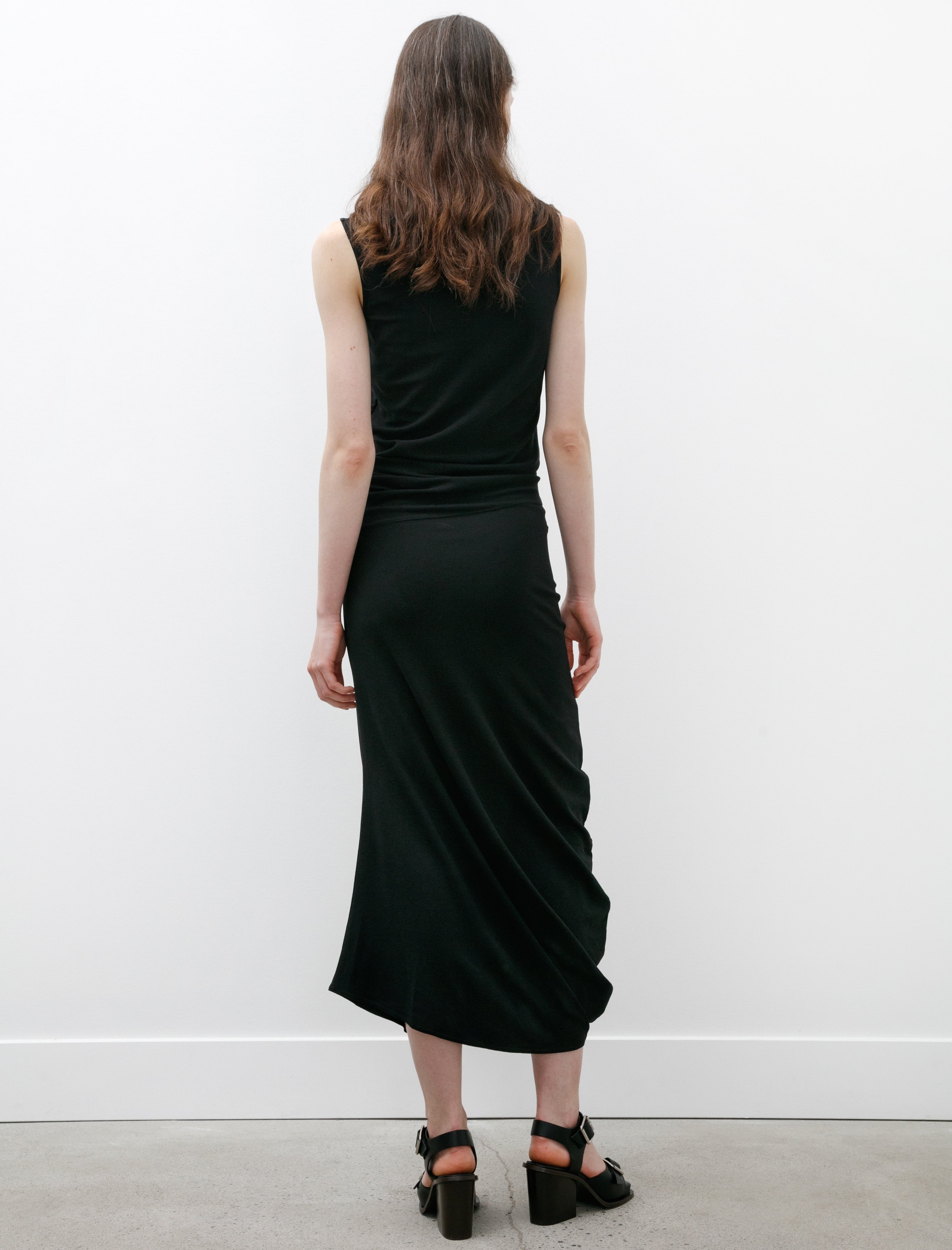 Lemaire Fitted Twisted Dress Black