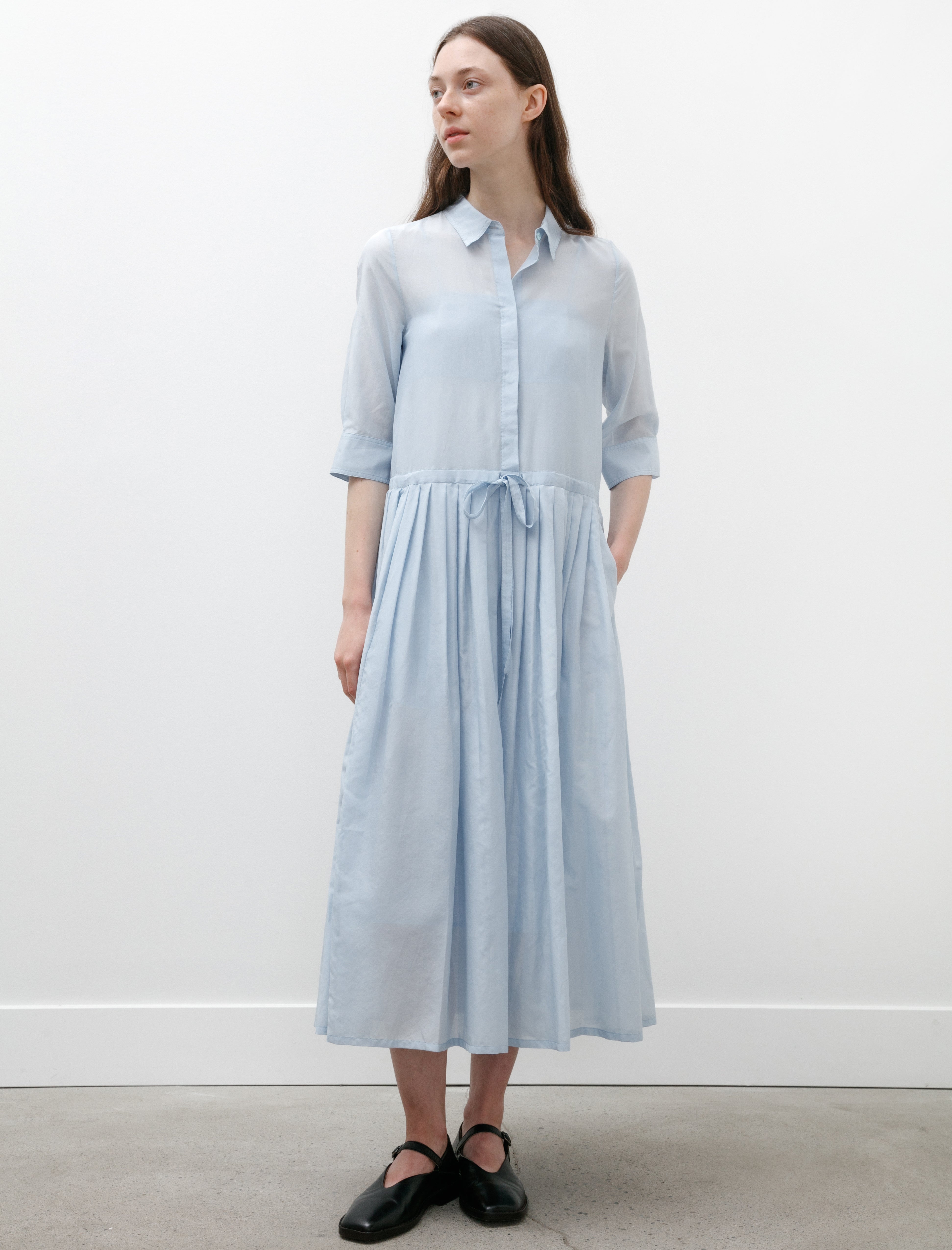 Sara Lanzi Chemisier Dress Baby Blue