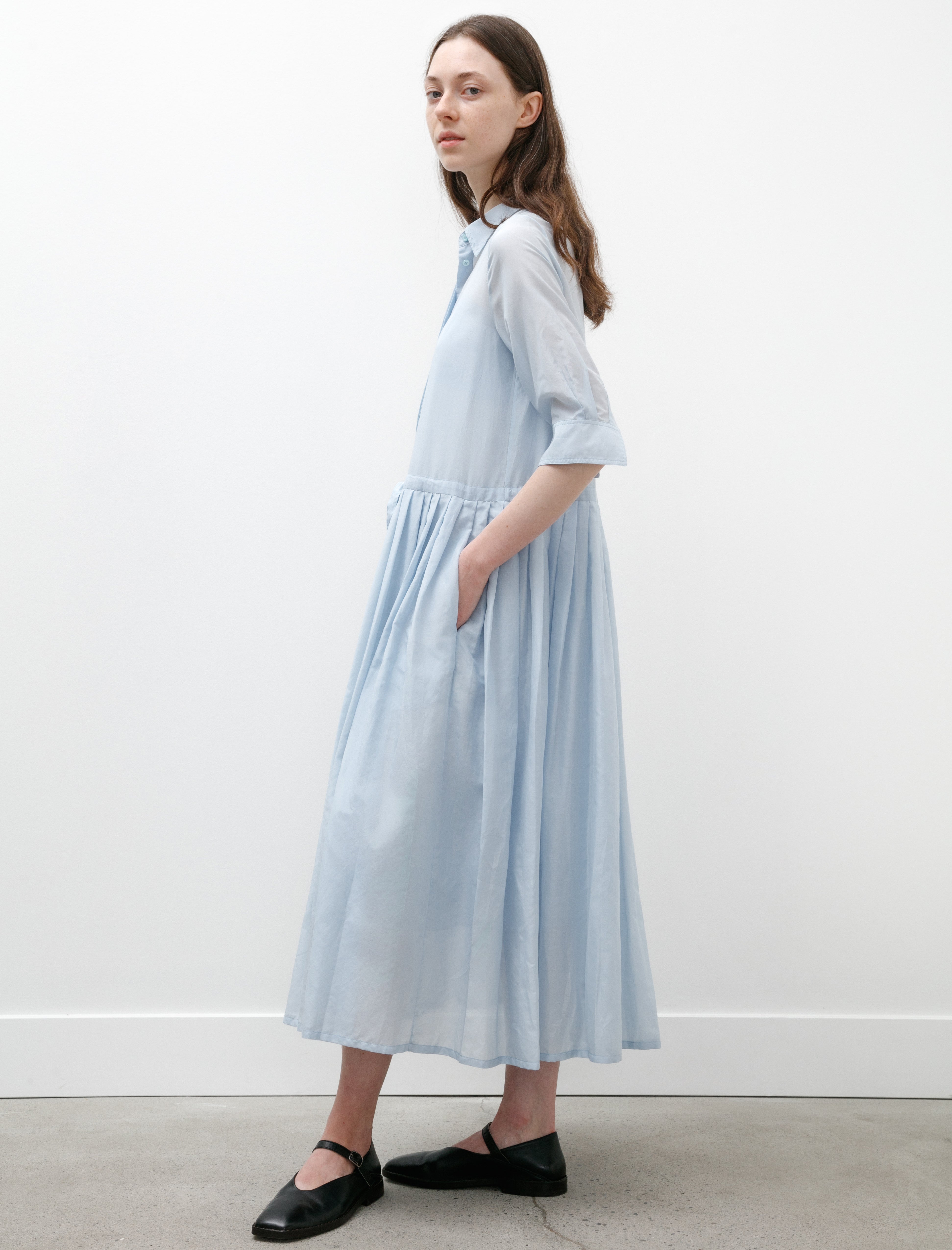 Sara Lanzi Chemisier Dress Baby Blue