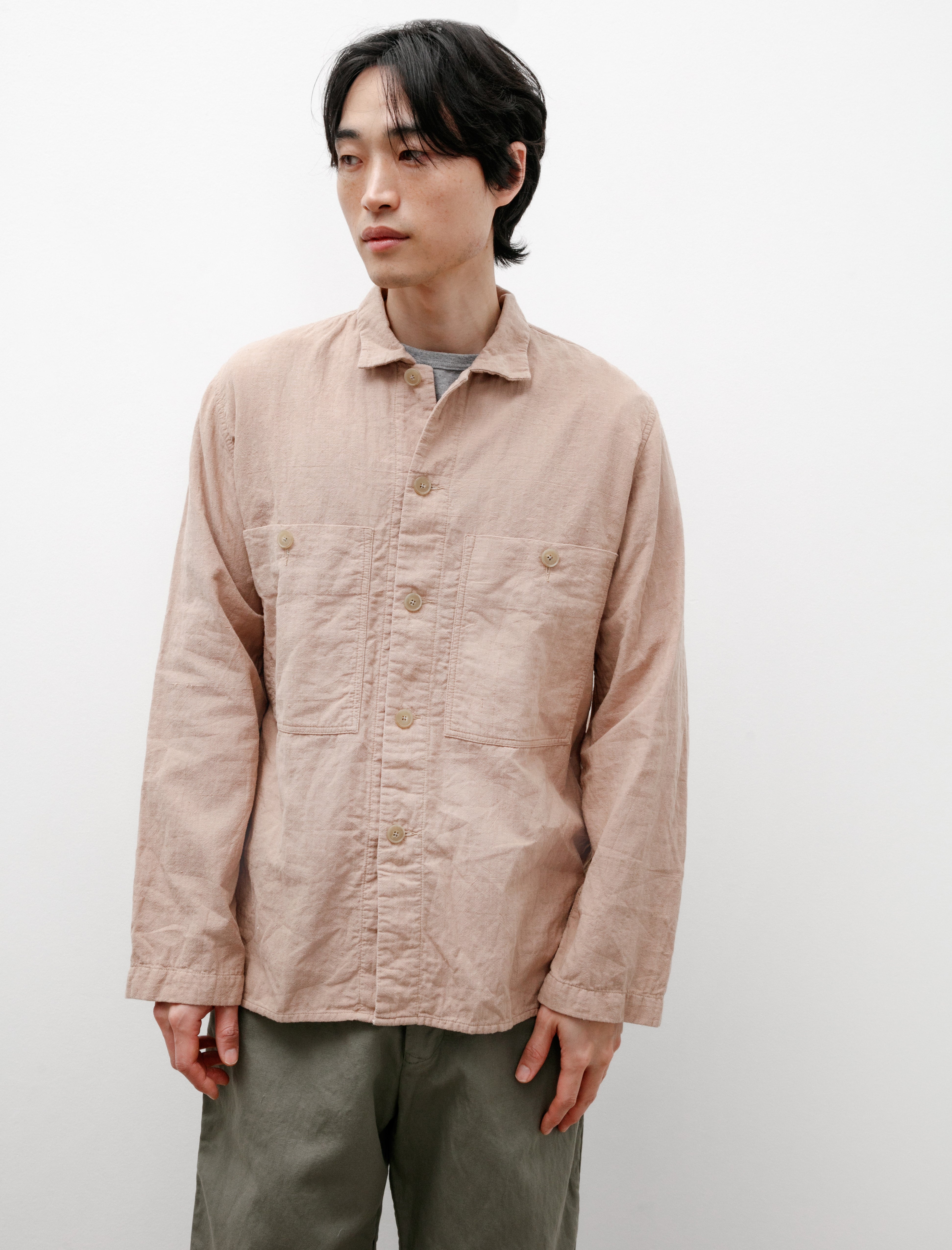 Oliver Church Industrial Over Shirt Handwoven Indigo Cotton Lined