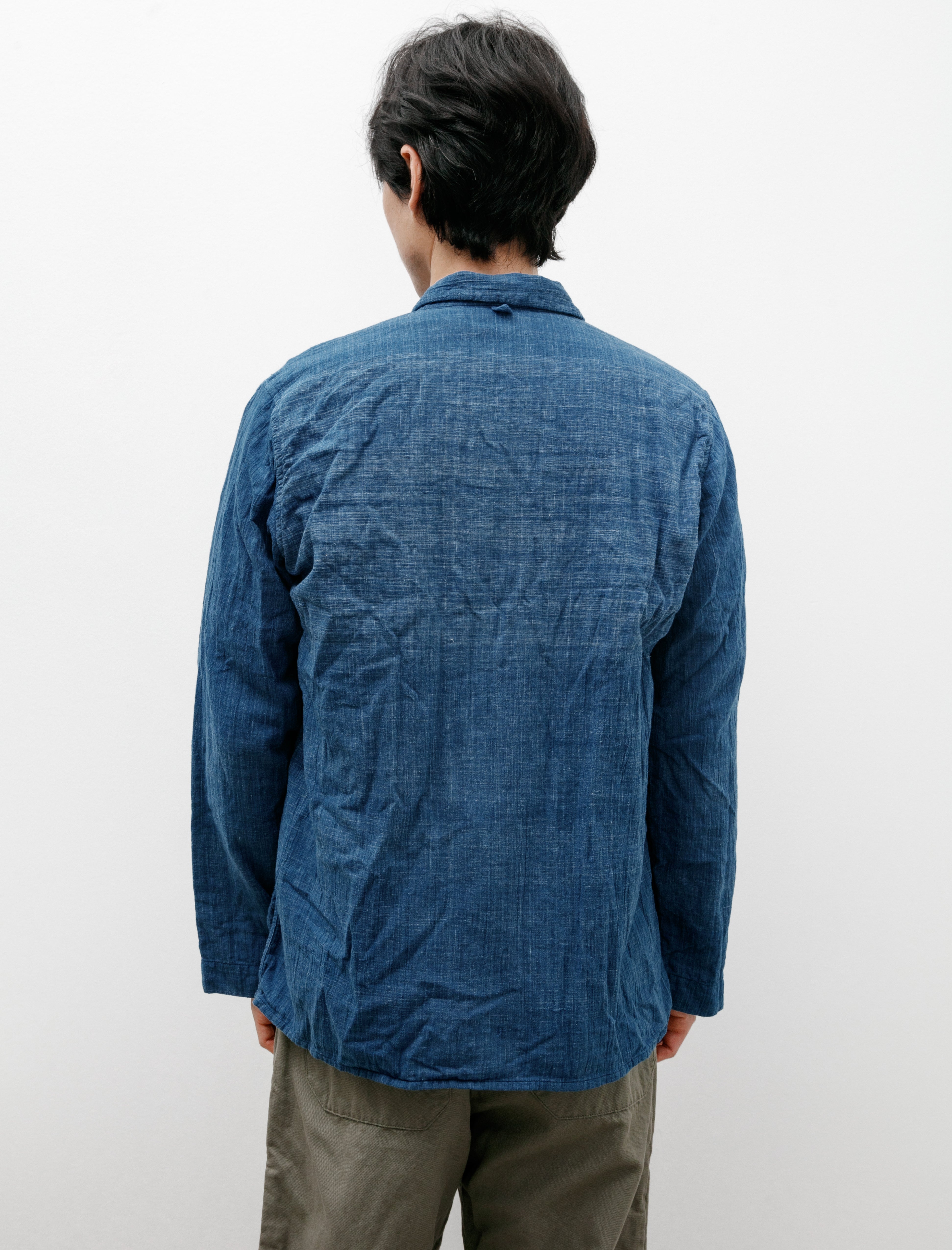 Oliver Church Industrial Over Shirt Handwoven Indigo Cotton Lined