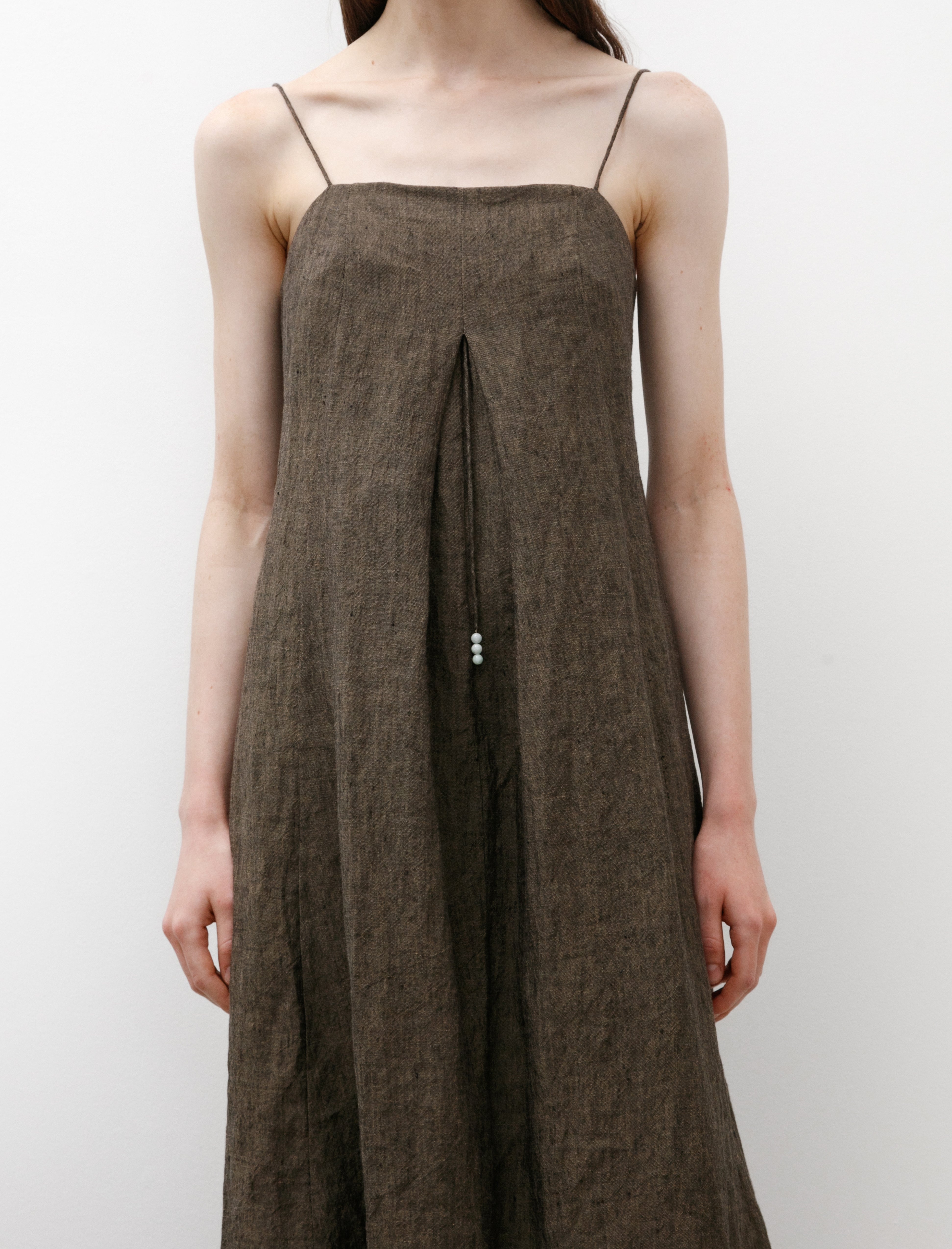 seventyfive Long Slip Dress Walnut Linen