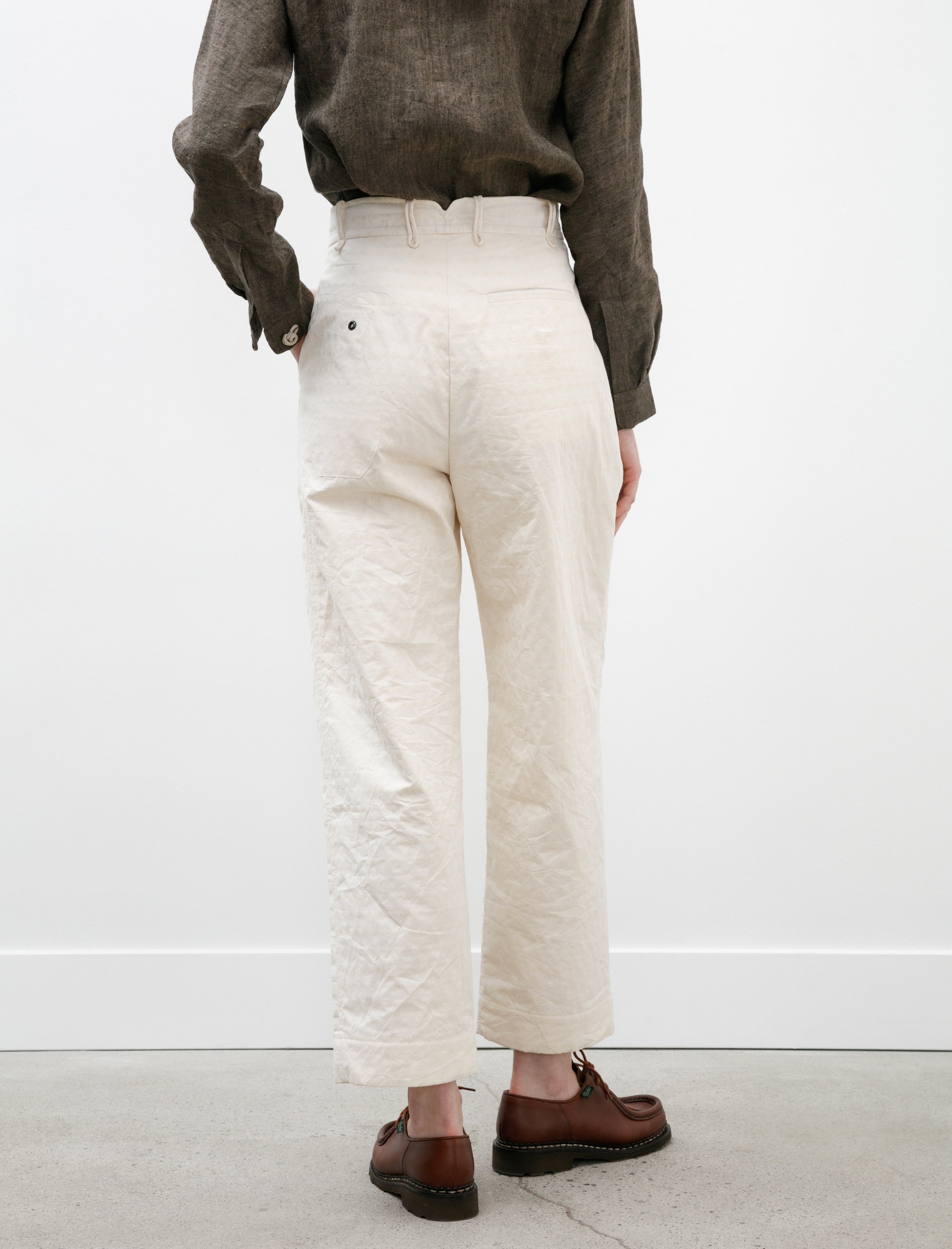 seventyfive Double Pleated Trousers Ivory