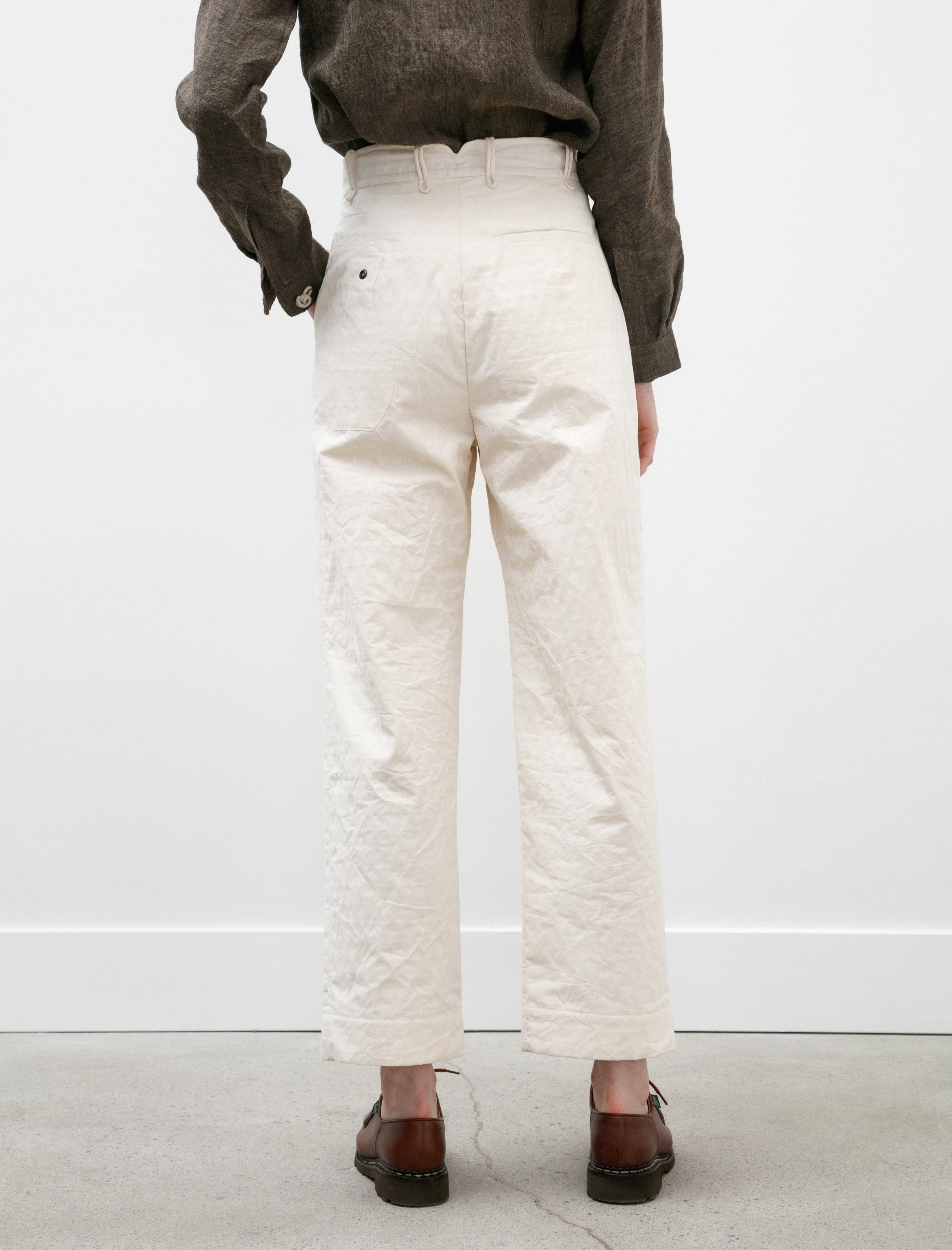 seventyfive Double Pleated Trousers Ivory