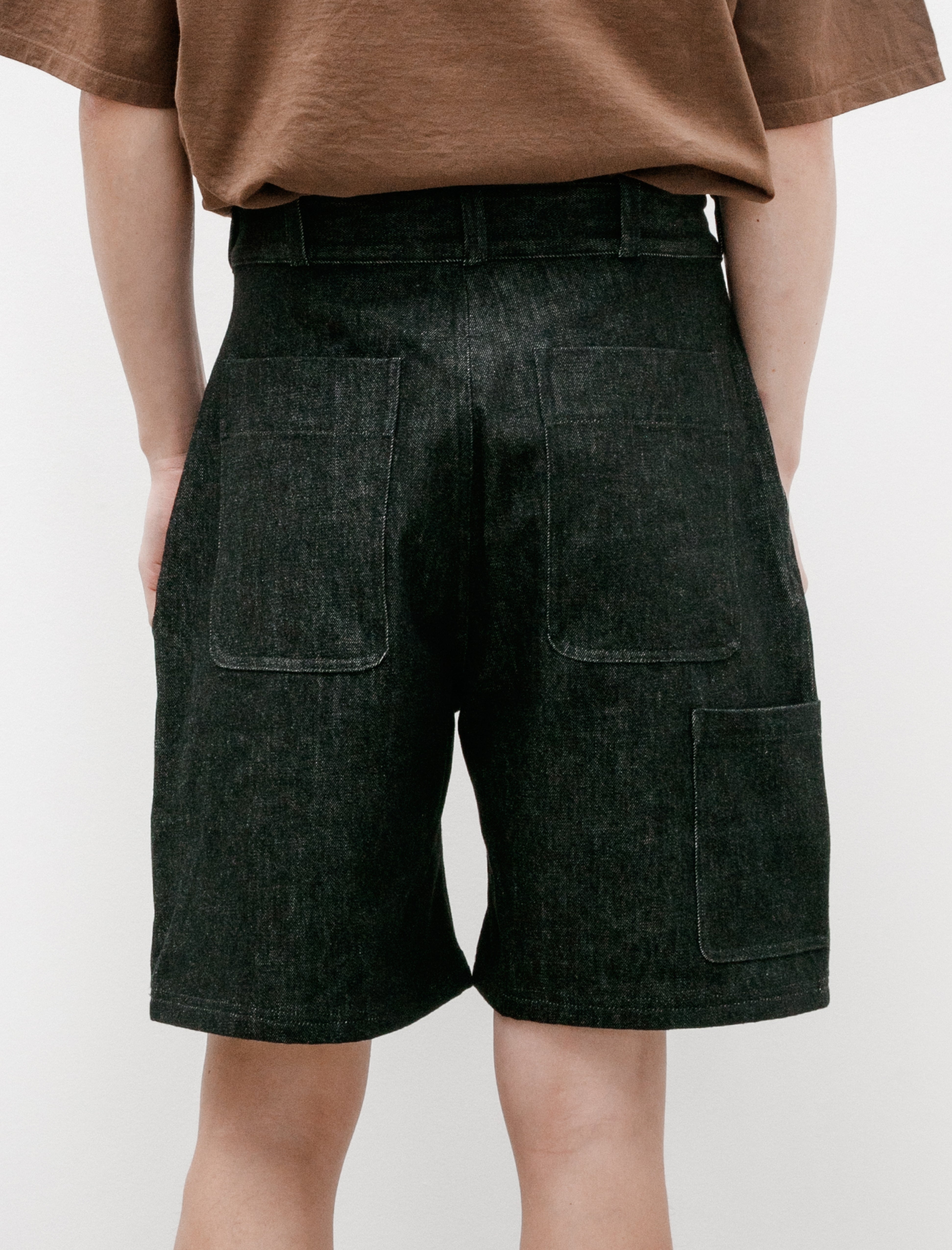 MAN-TLE R16 Jebok-7 Shorts Black Slub Denim