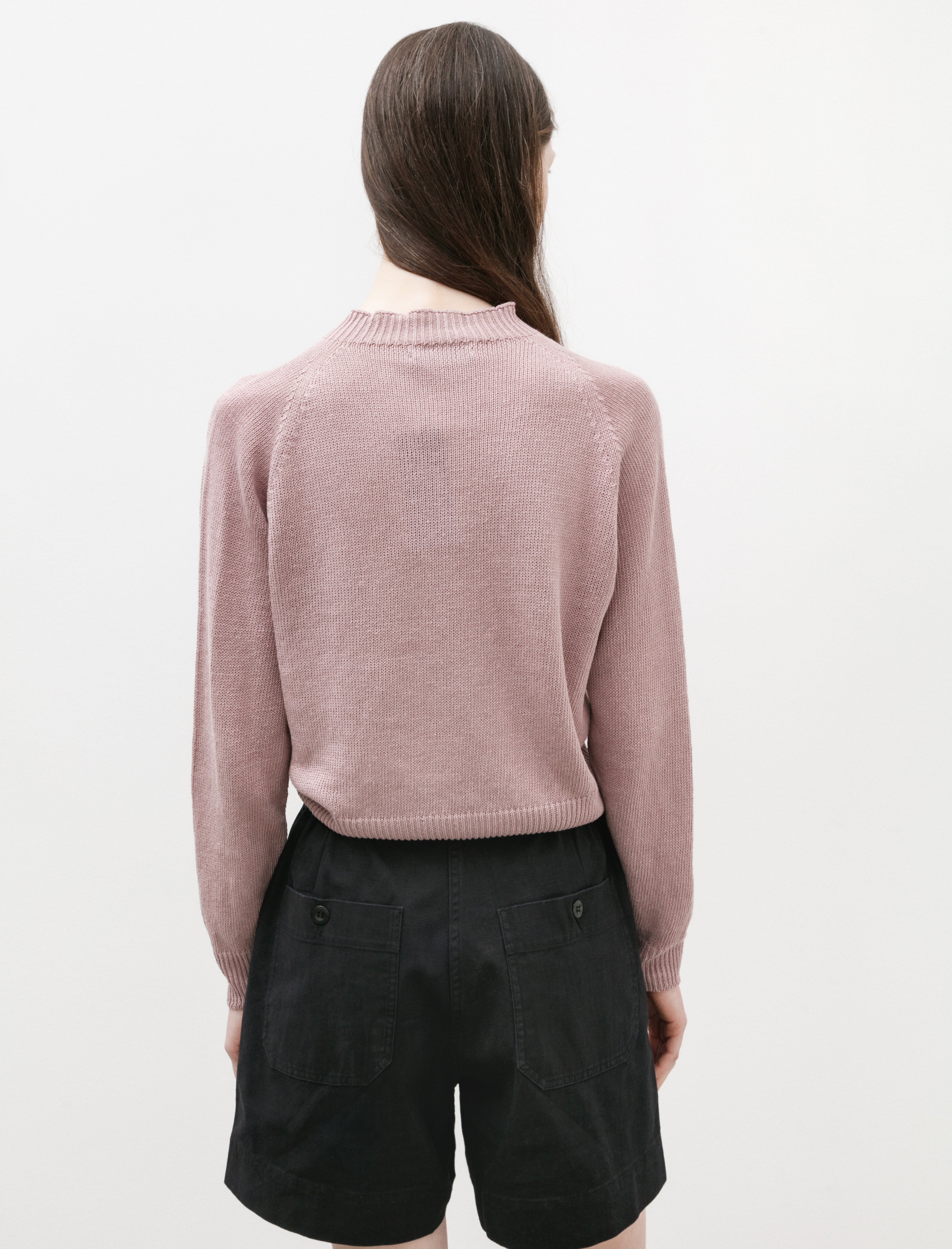 Margaret Howell Short Classic Crewneck Linen Cotton Lavender