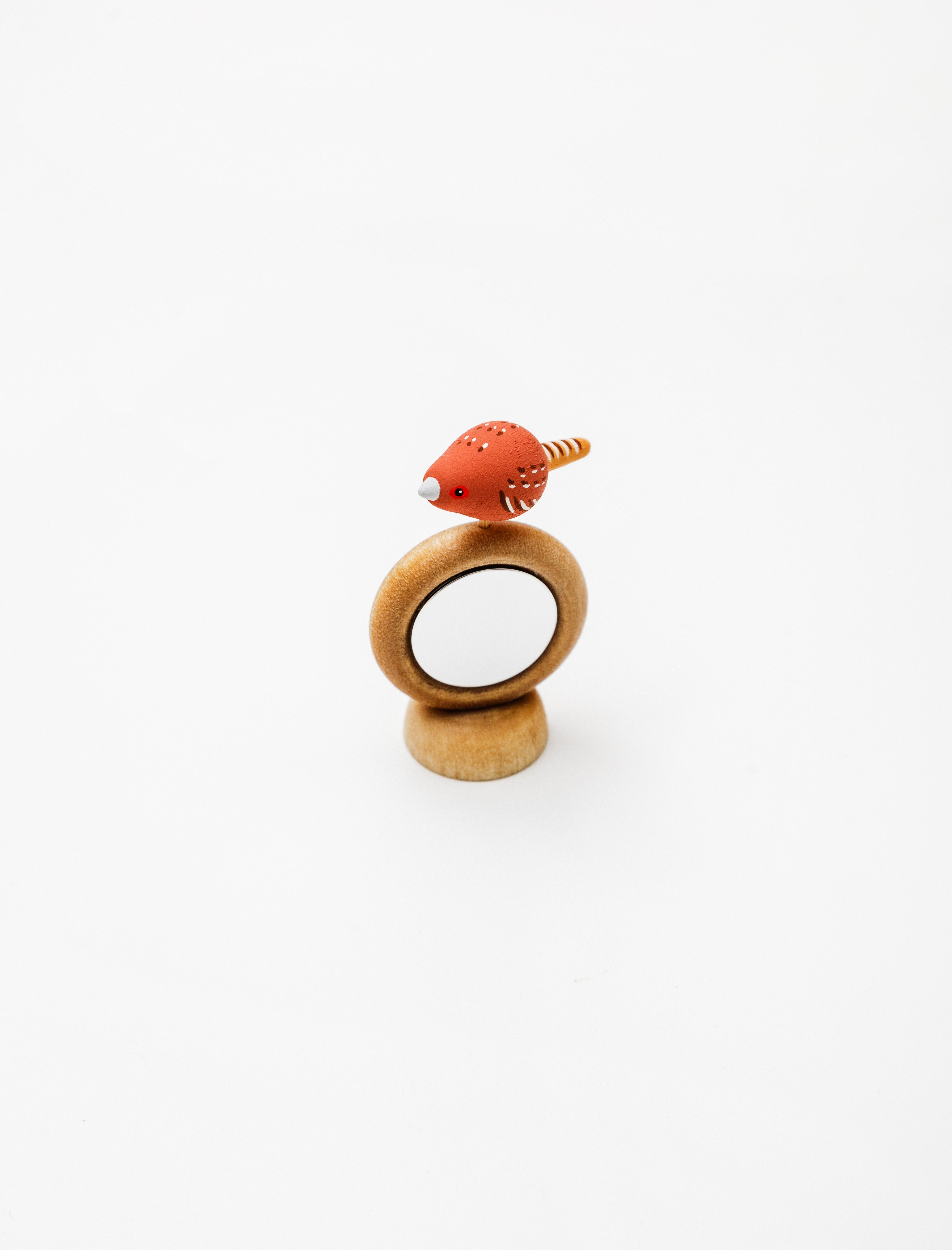 Pheasant + Mirror Wooden Toy