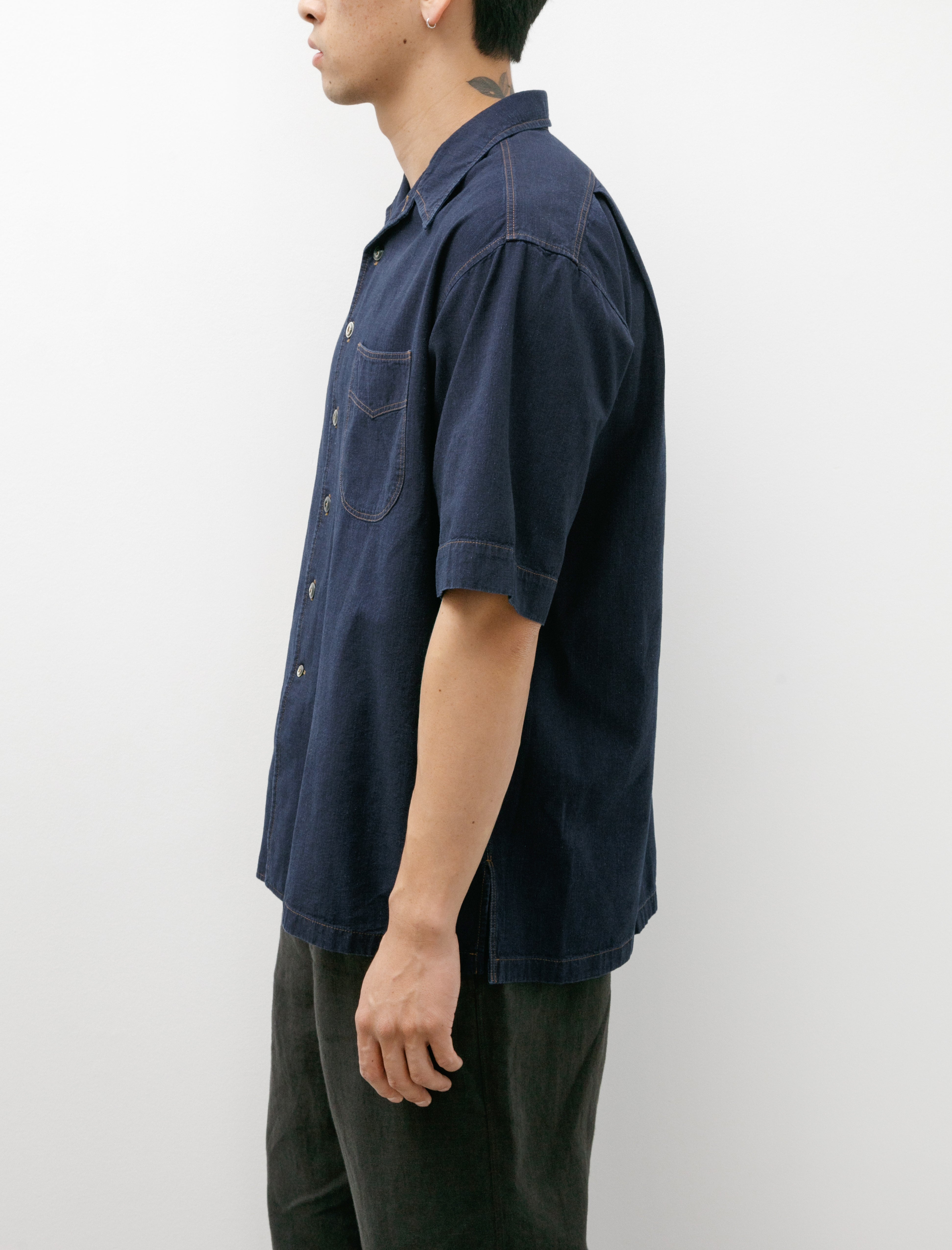 L.E.J Come Up To The Camp Shirt Indigo