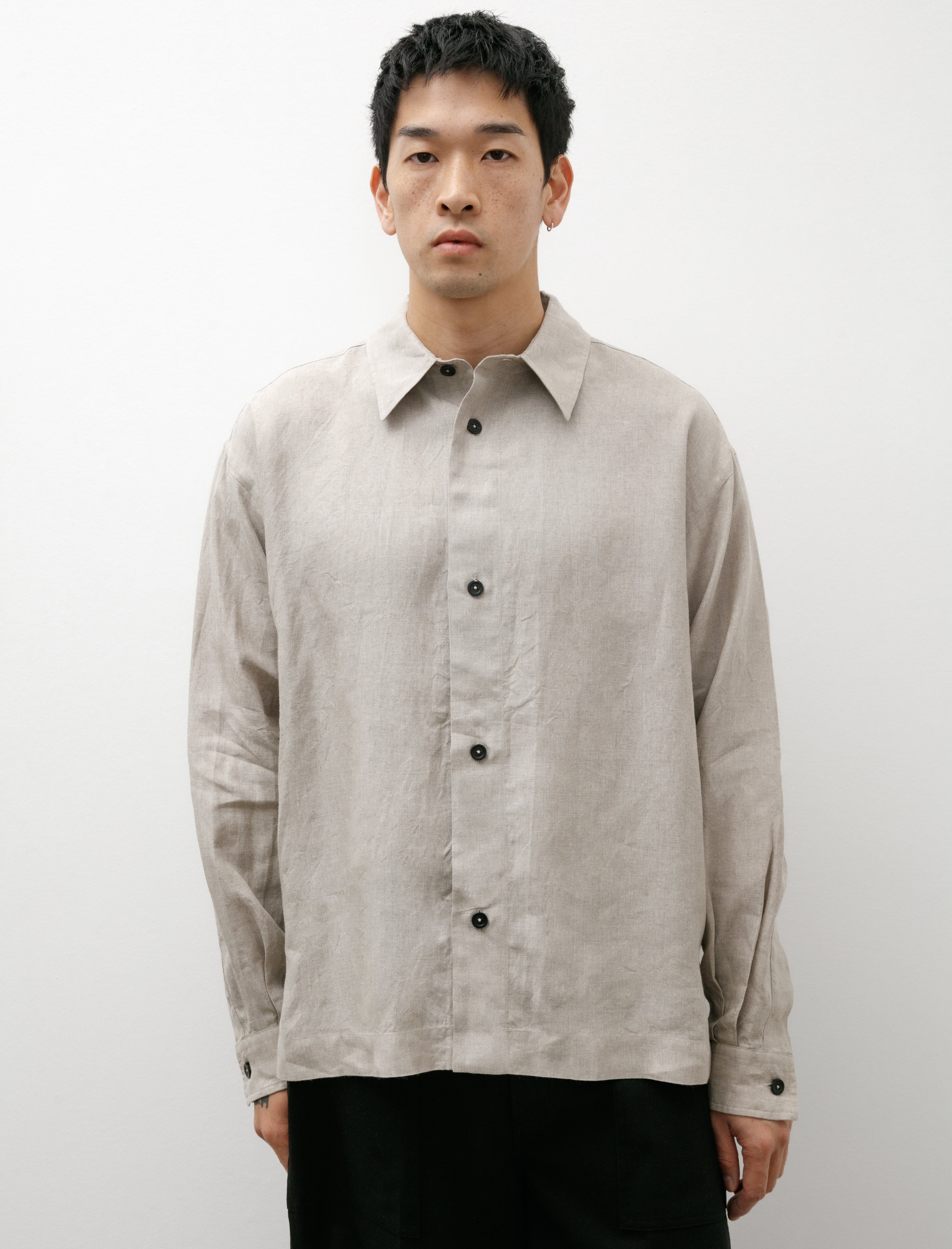 Margaret Howell Minimal Boxy Shirt Linen Natural