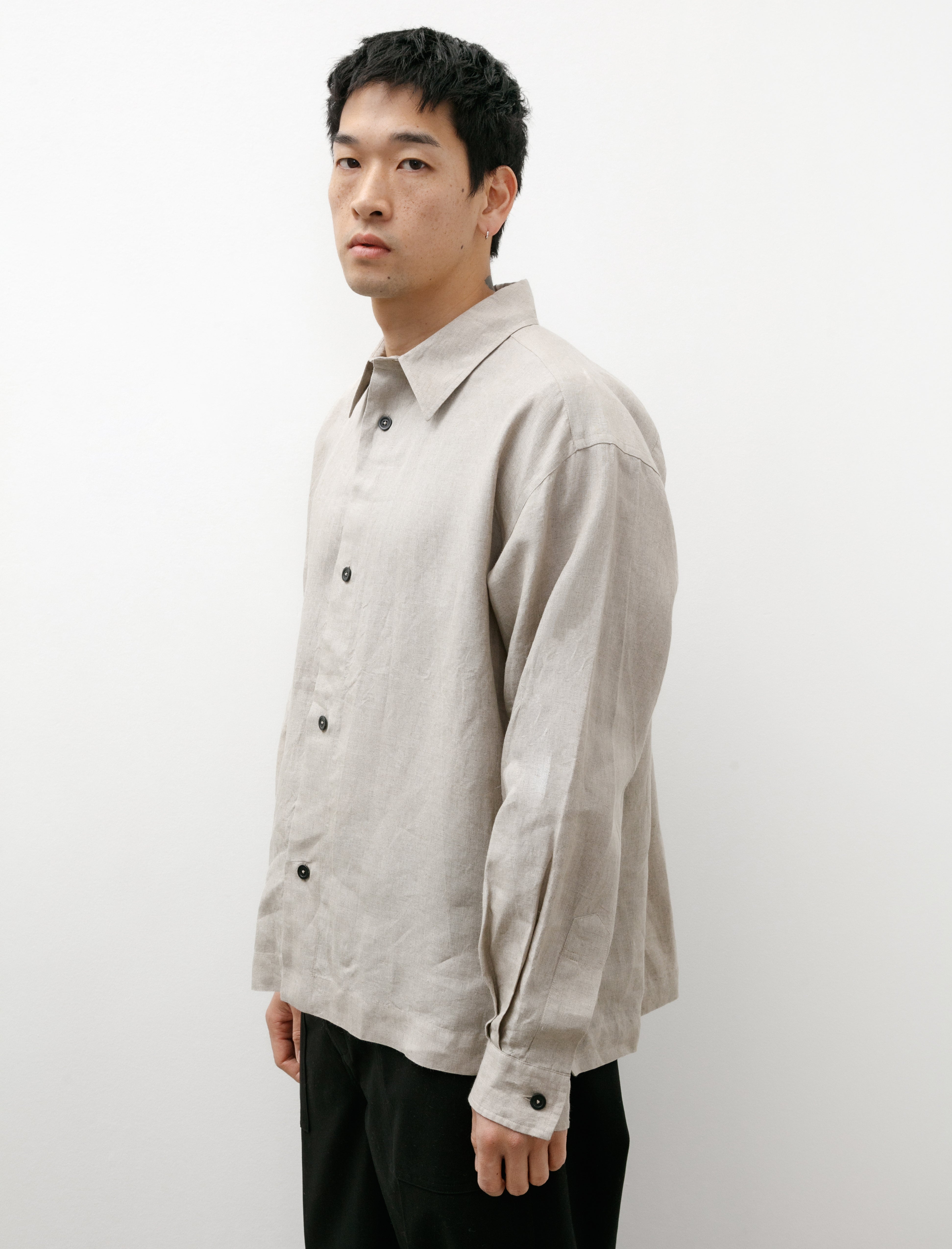 Margaret Howell Minimal Boxy Shirt Linen Natural